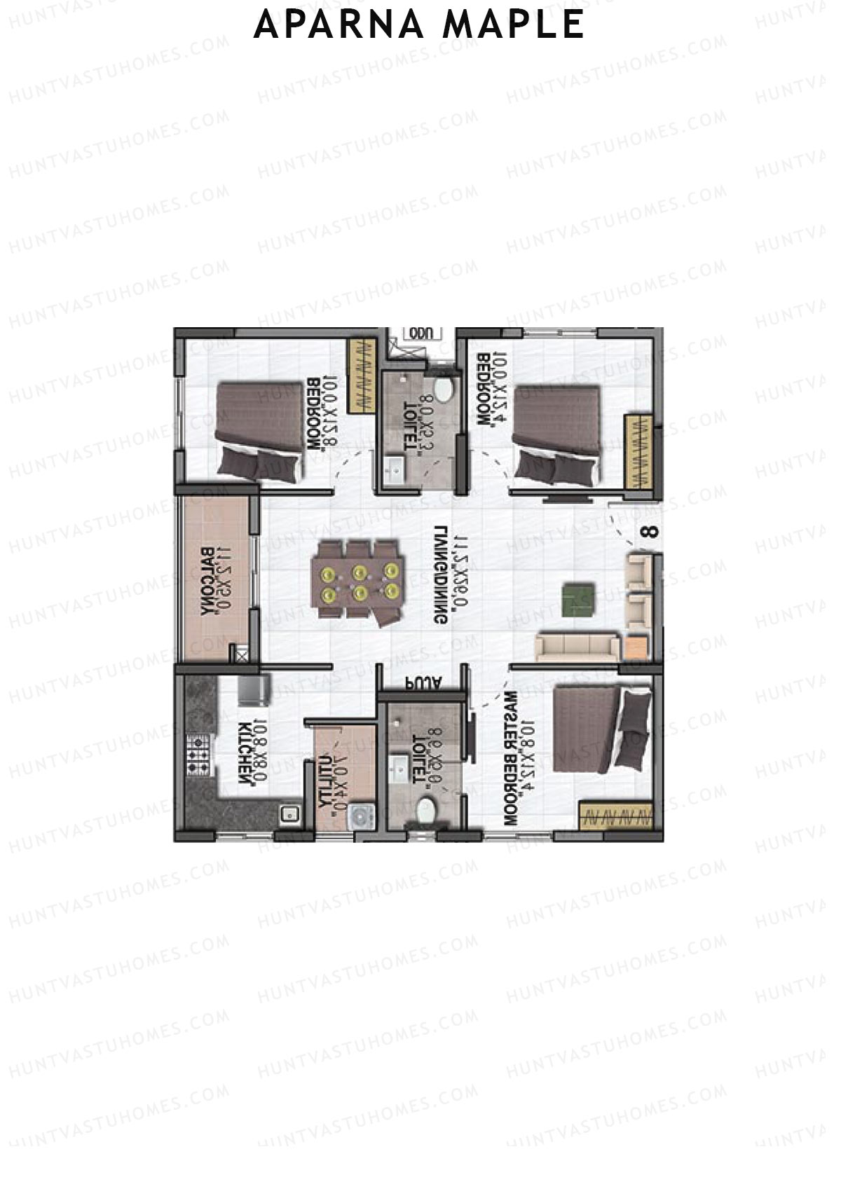 Aparna Maple Block A Unit 1 Floor Plan