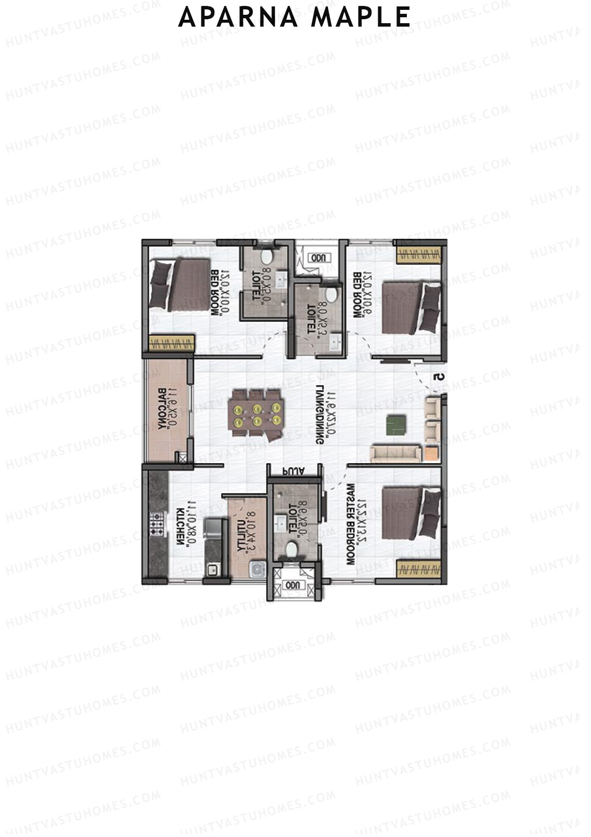 Aparna Maple Block A Unit 4 Floor Plan