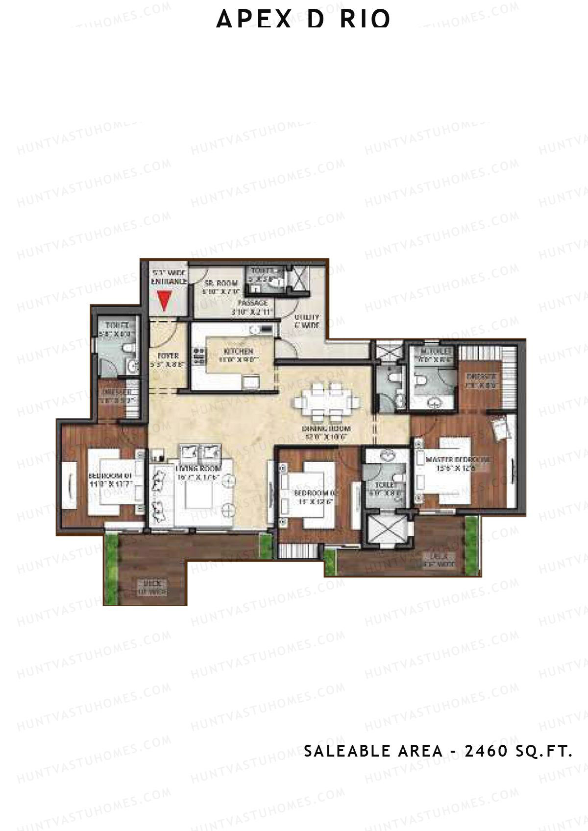 Apex D Rio Tower R Unit 3 Floor Plan