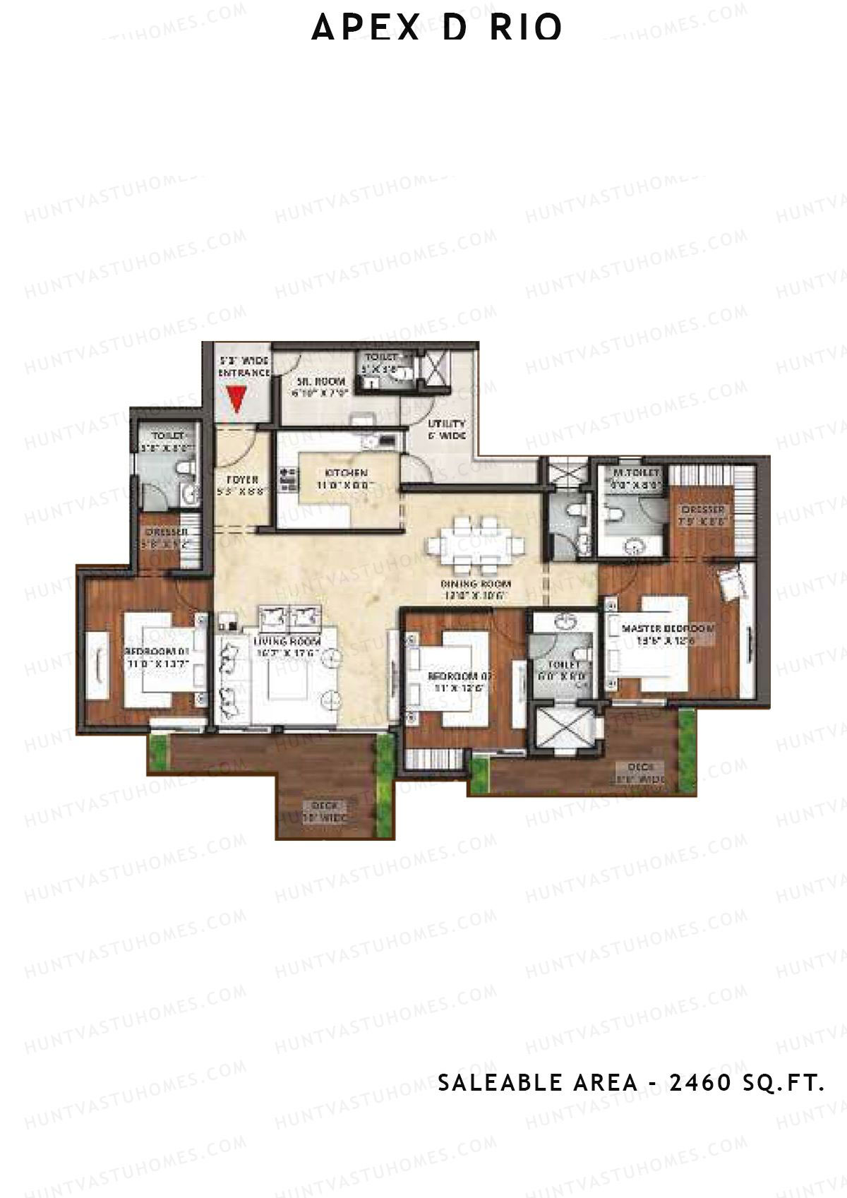 Apex D Rio Tower R Unit 3A Floor Plan