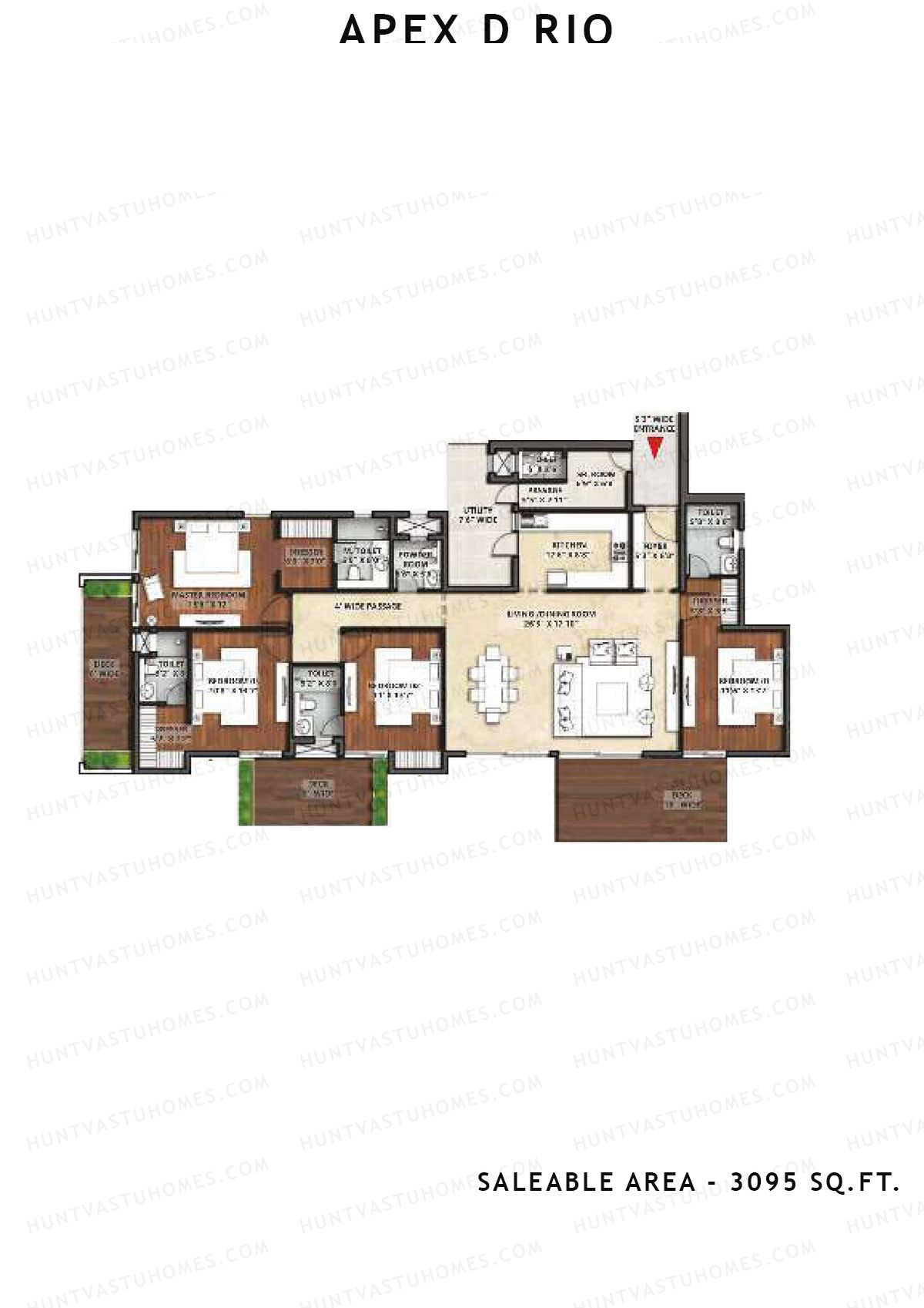 Apex D Rio Tower R Unit 4 Floor Plan