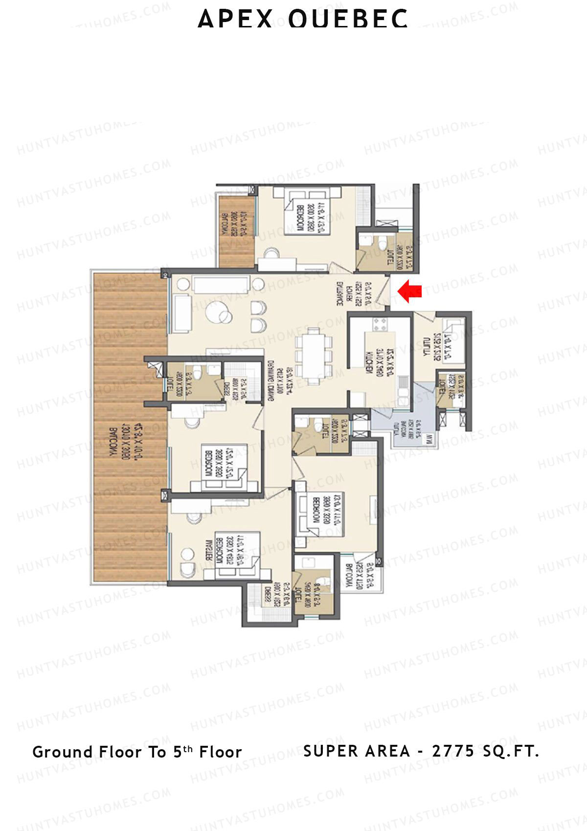 Apex Quebec Tower A Unit 1 Floor Plan