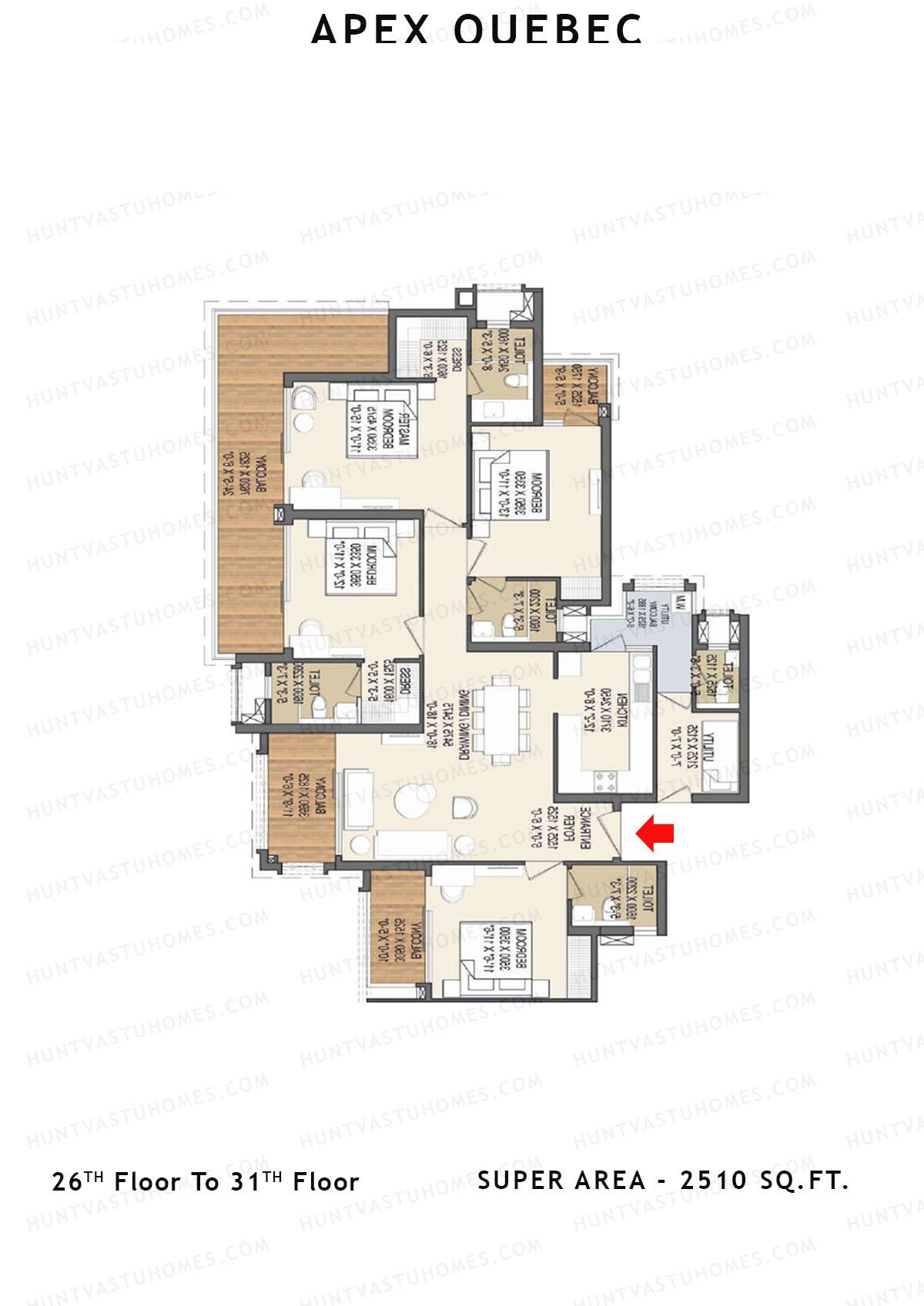 Apex Quebec Tower A Unit 1 Floor Plan