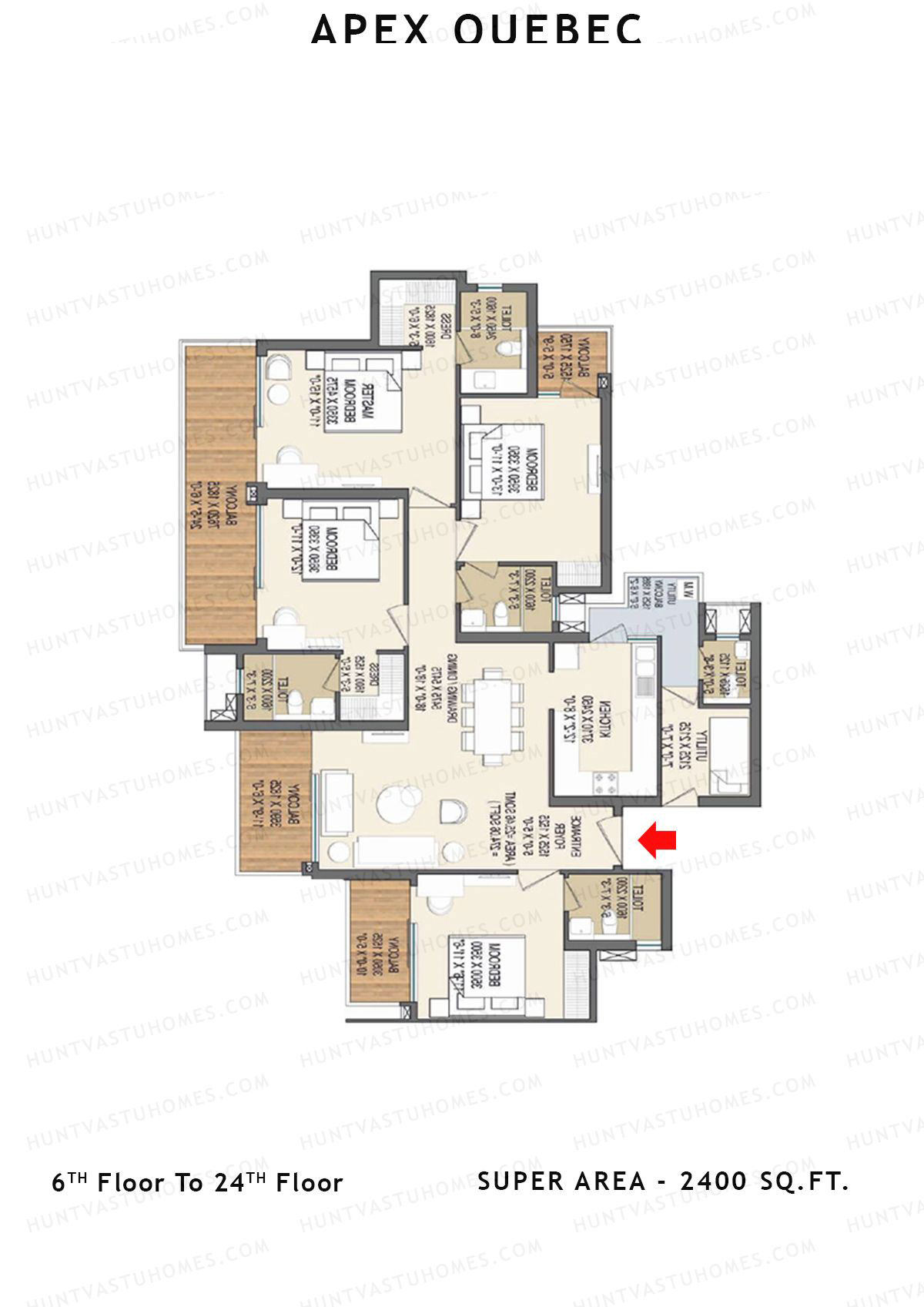 Apex Quebec Tower A Unit 2 Floor Plan