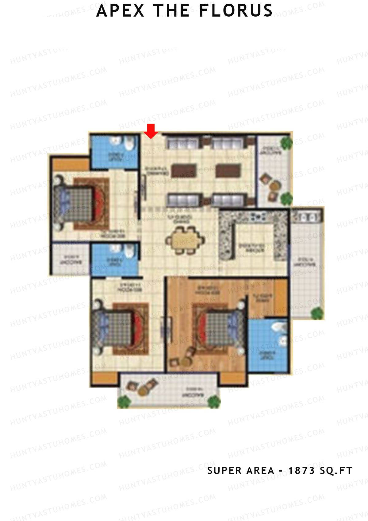 Apex The Florus Tower B Unit 3a (Type C) Floor Plan