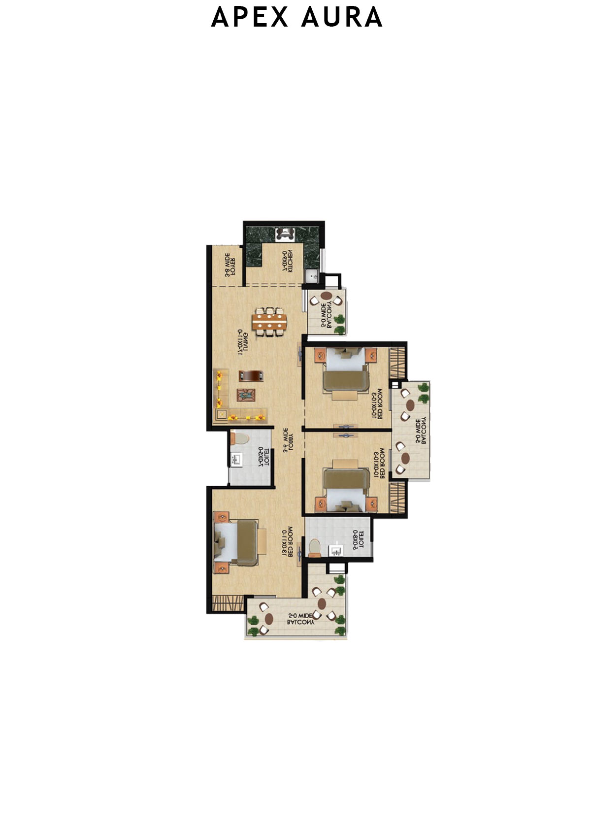 Apex Aura Tower G Unit 6 Floor Plan