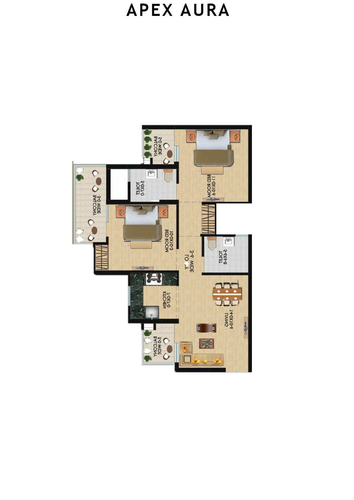 Apex Aura Tower H Unit 4 Floor Plan