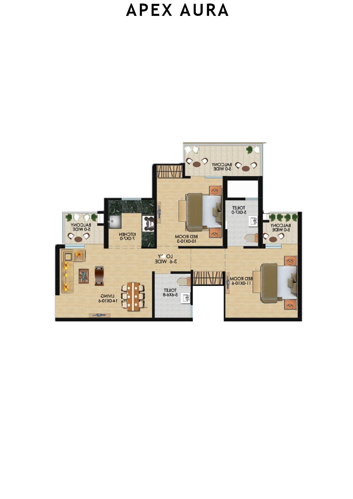 Apex Aura Tower H Unit 6 Floor Plan