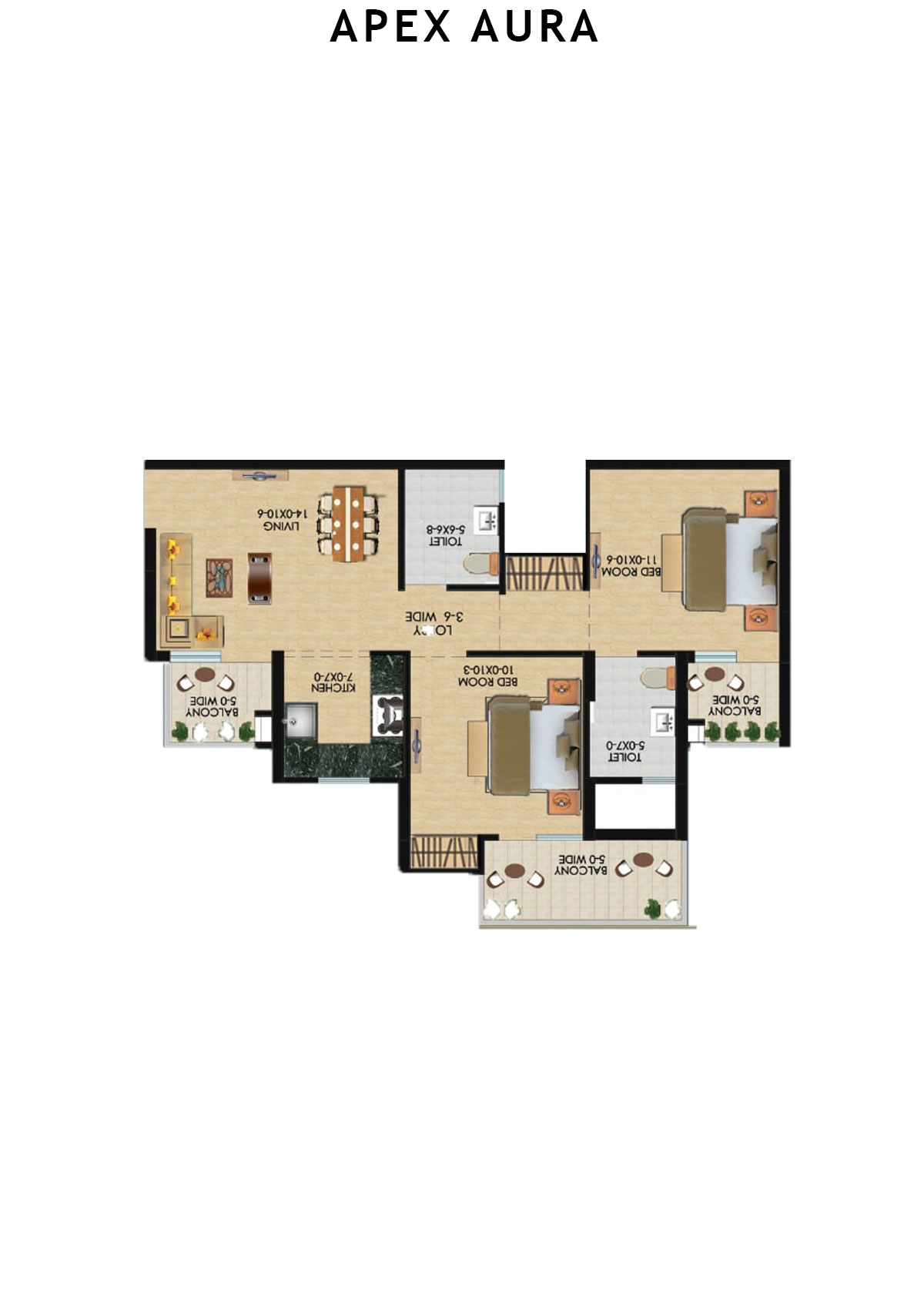 Apex Aura Tower H Unit 7 Floor Plan