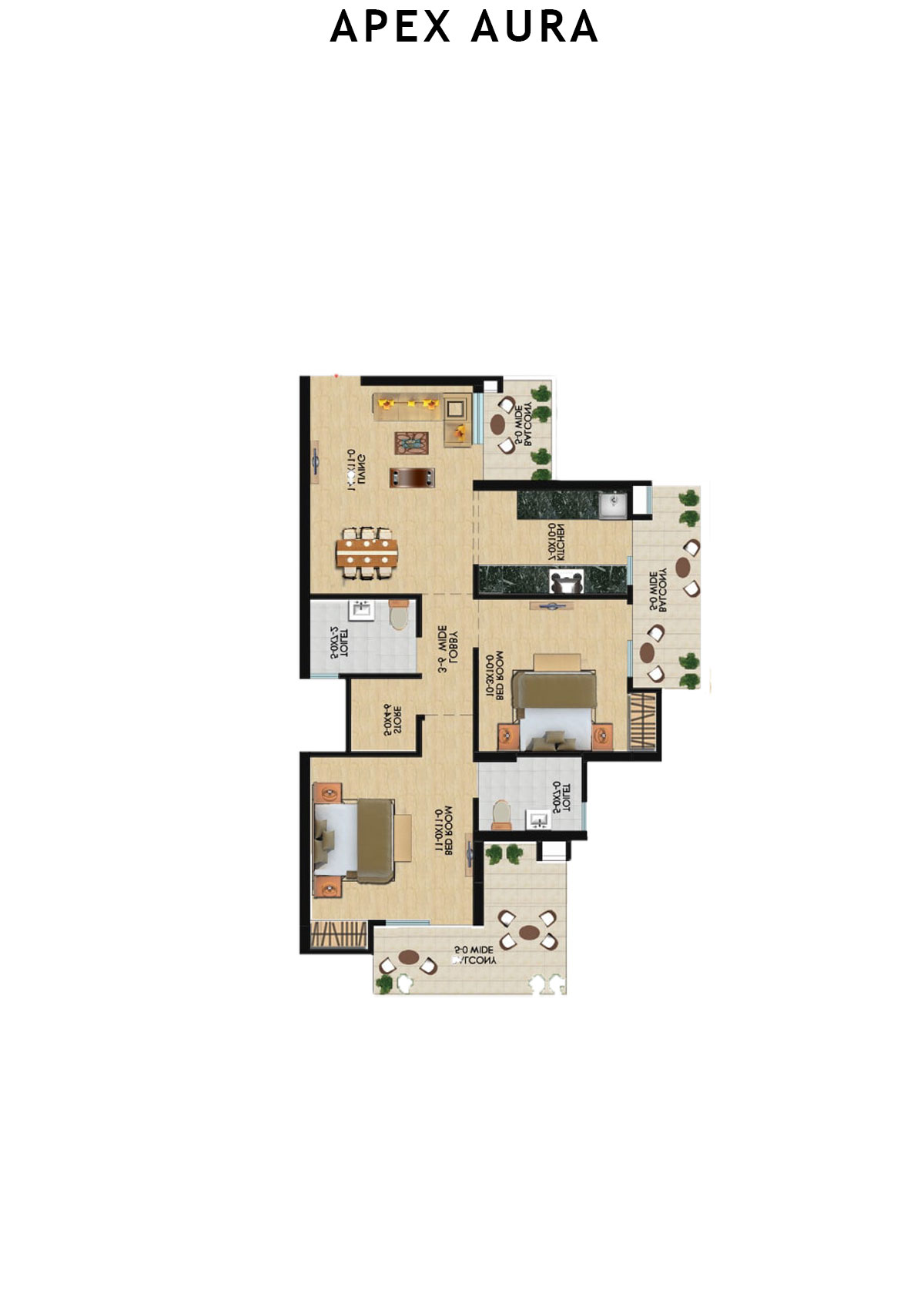 Apex Aura Tower H Unit 8 Floor Plan