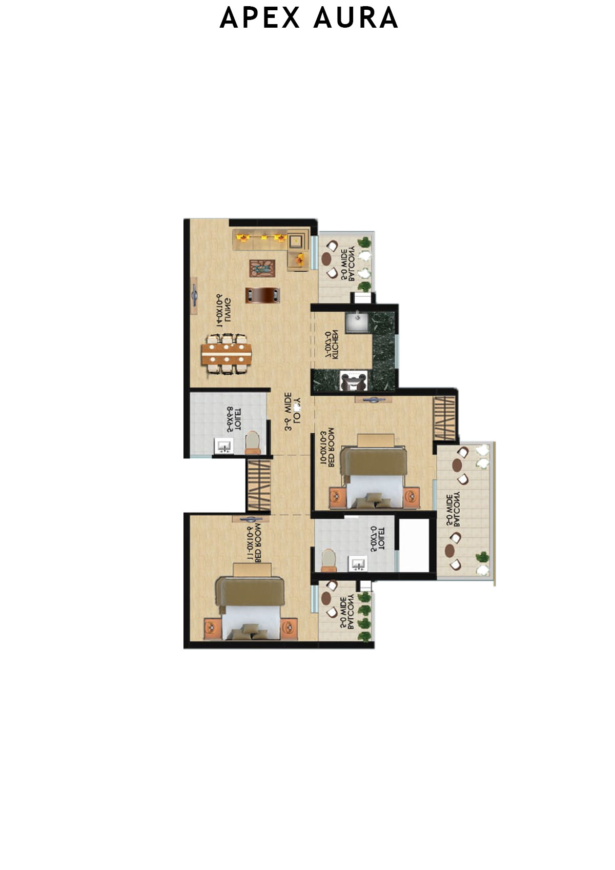 Apex Aura Tower I Unit 7 Floor Plan