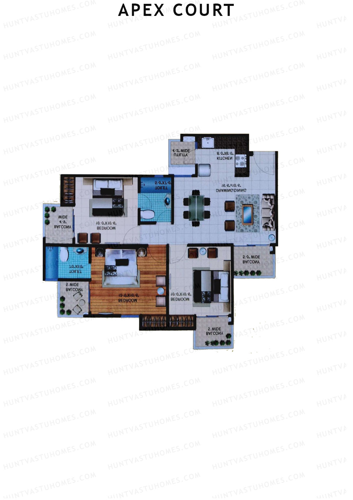 Apex Court Tower A Unit 1 Floor Plan