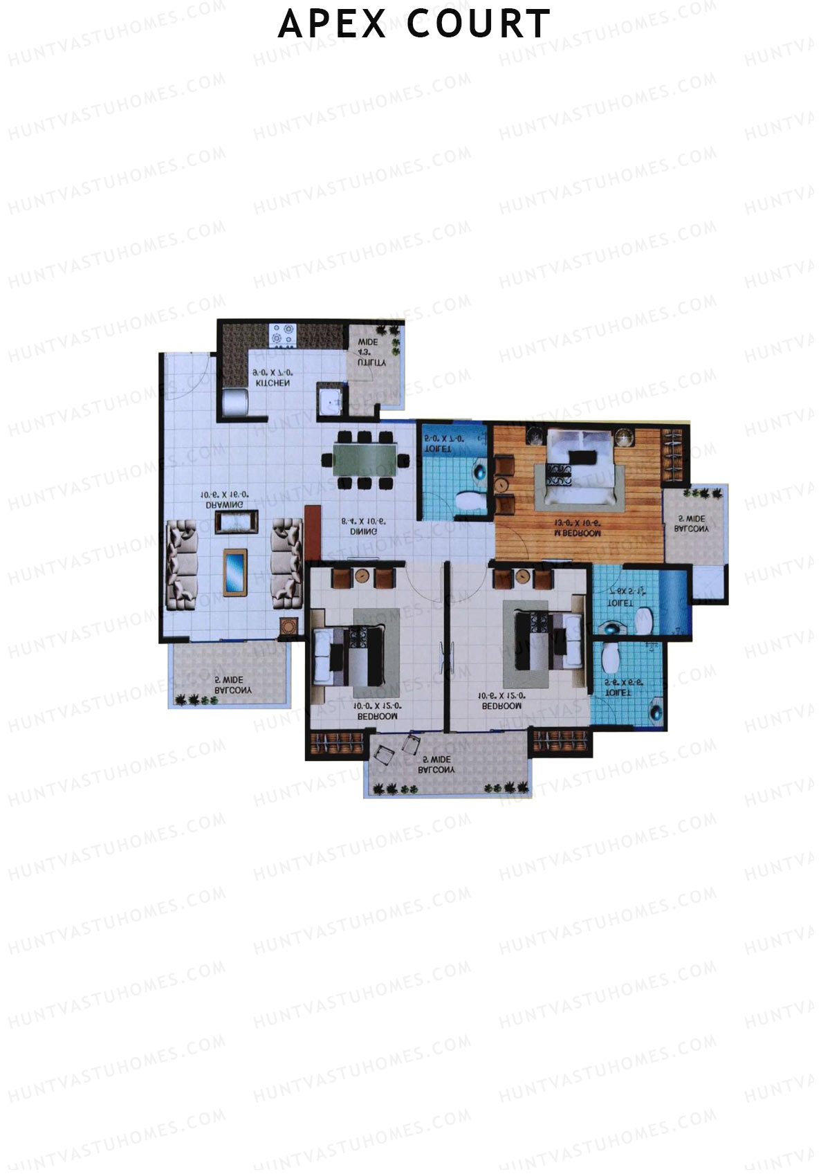 Apex Court Tower A Unit 5 Floor Plan