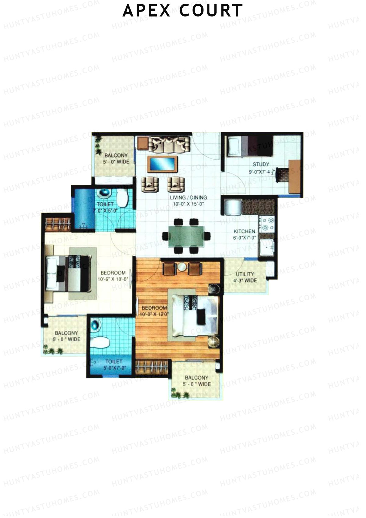 Apex Court Tower A Unit 6 Floor Plan