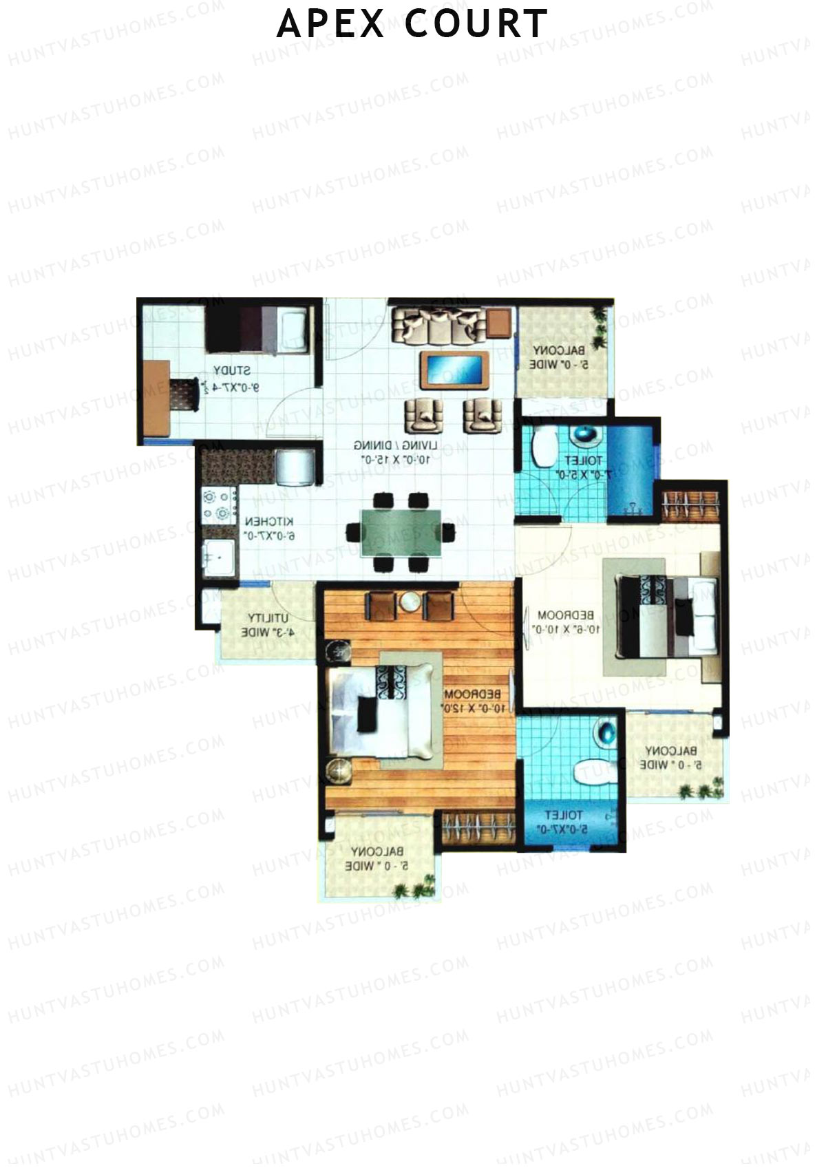 Apex Court Tower B Unit 2 Floor Plan