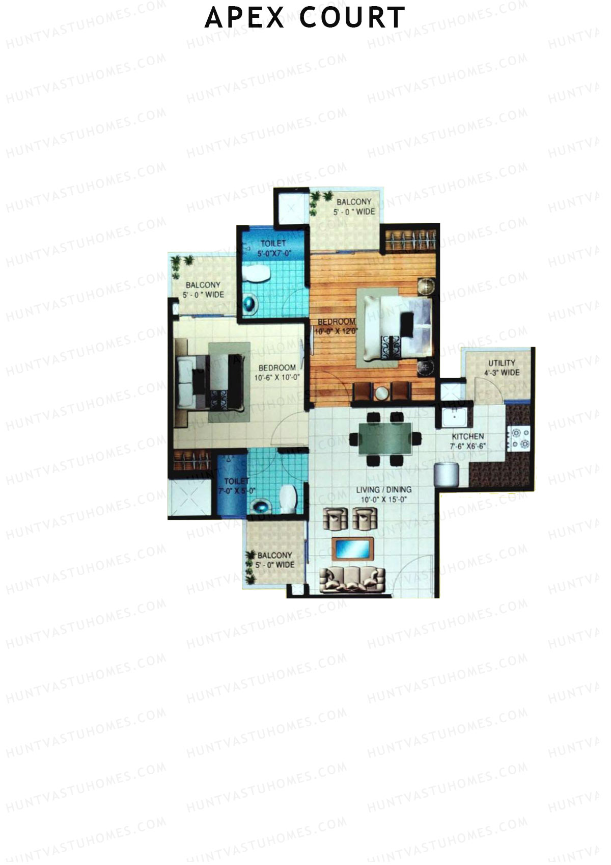 Apex Court Tower B Unit 3 Floor Plan