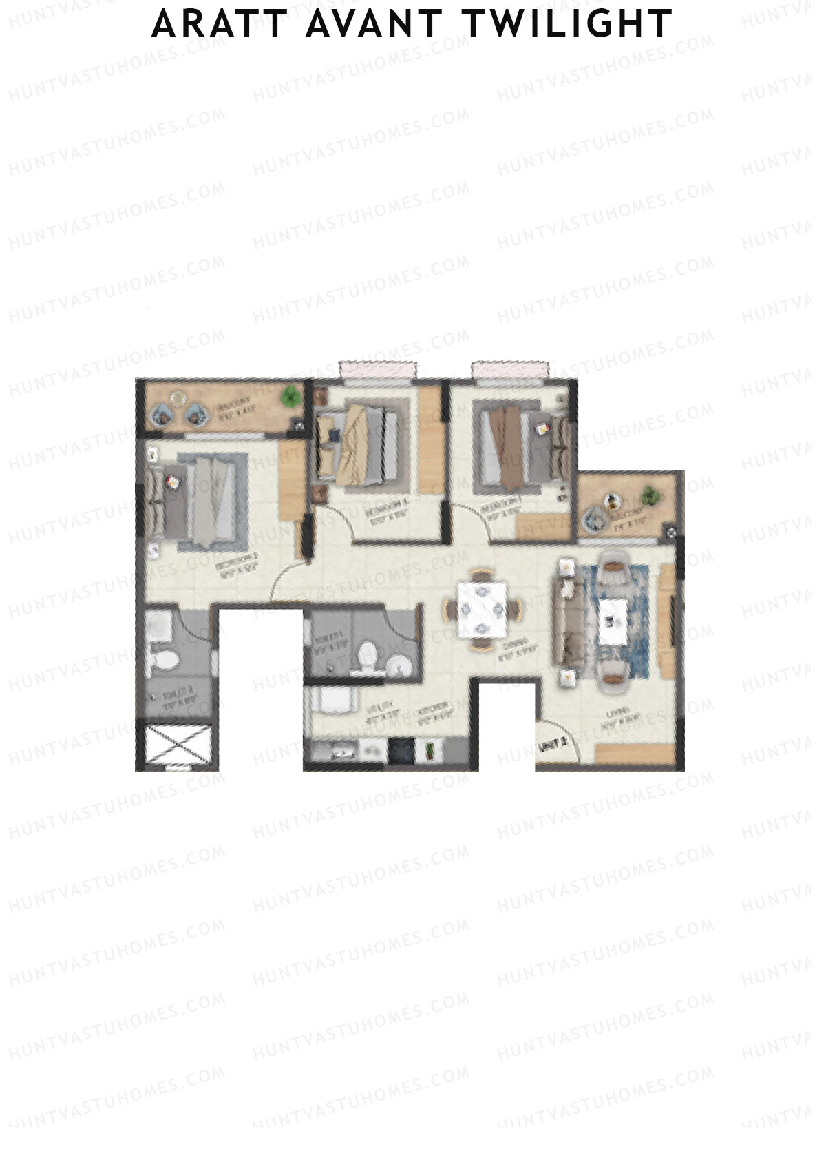 Aratt Avant Twilight Block 1 Unit 2 Floor Plan