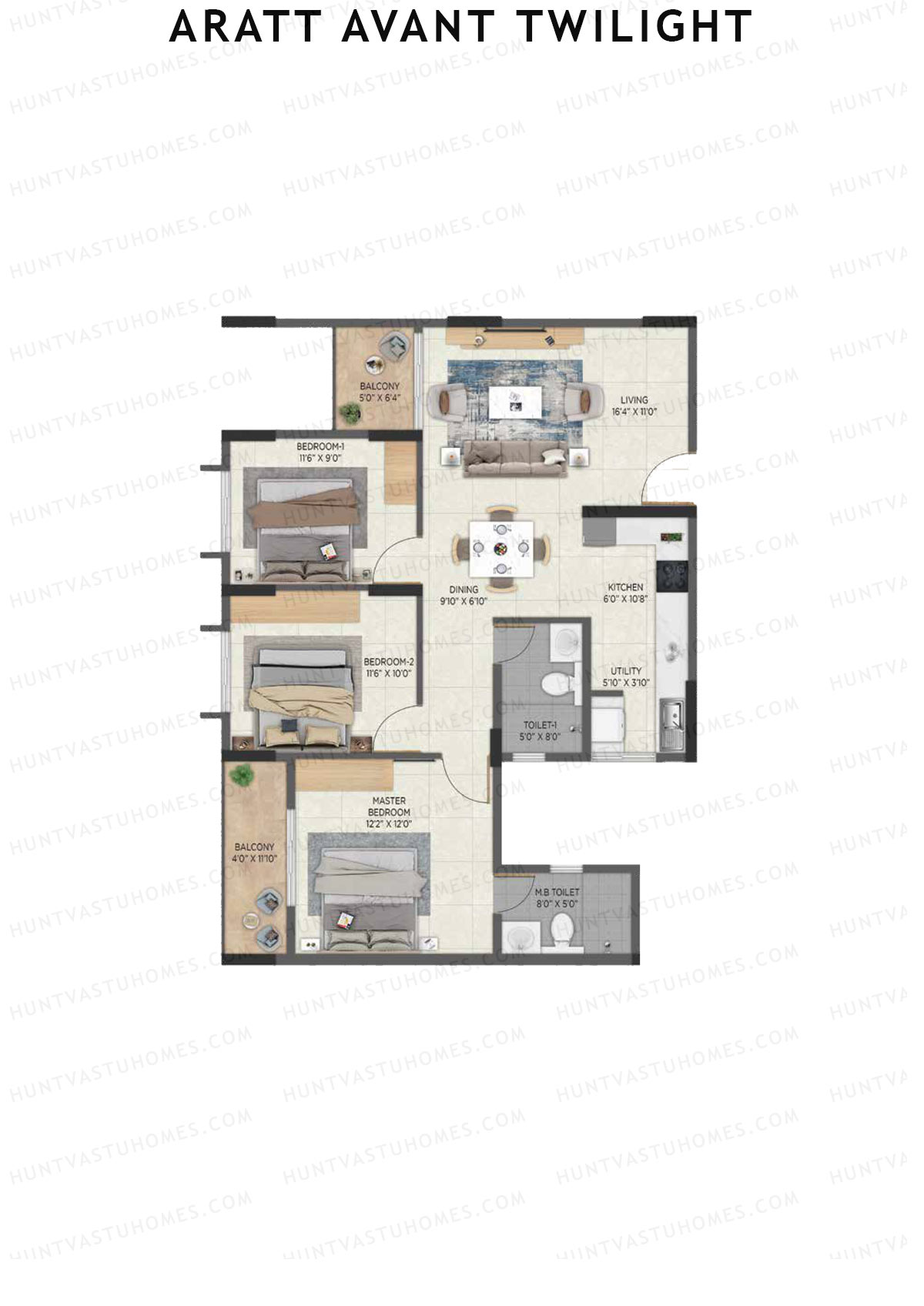 Aratt Avant Twilight Block 1 Unit 8 Floor Plan