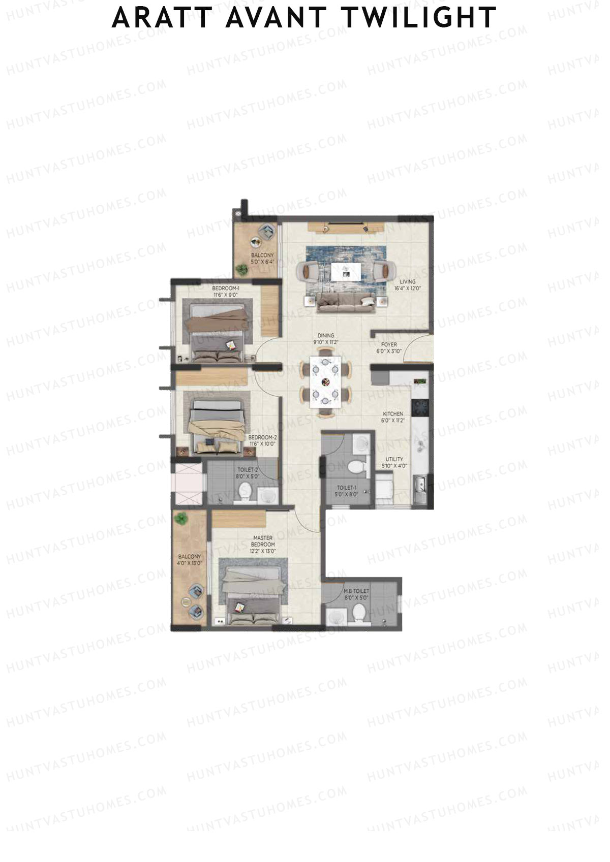 Aratt Avant Twilight Block 1 Unit 9 Floor Plan
