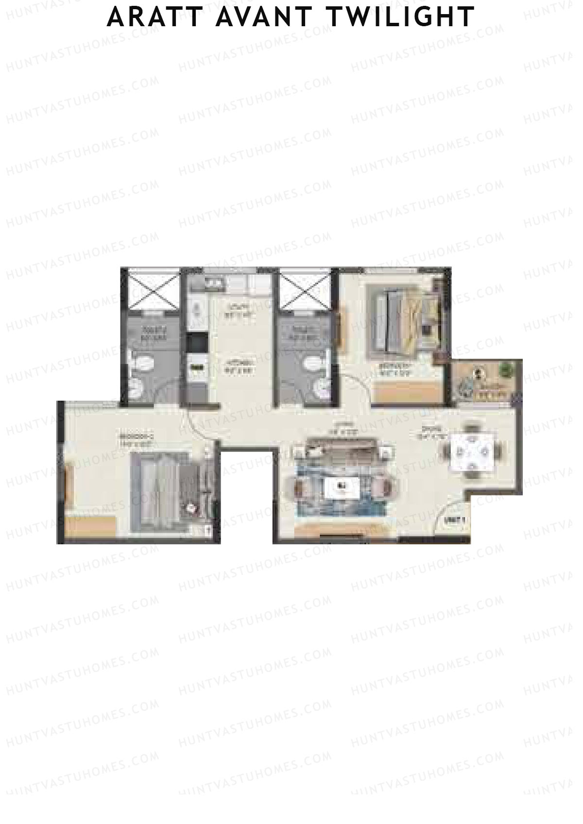 Aratt Avant Twilight Block 2 Unit 3 Floor Plan