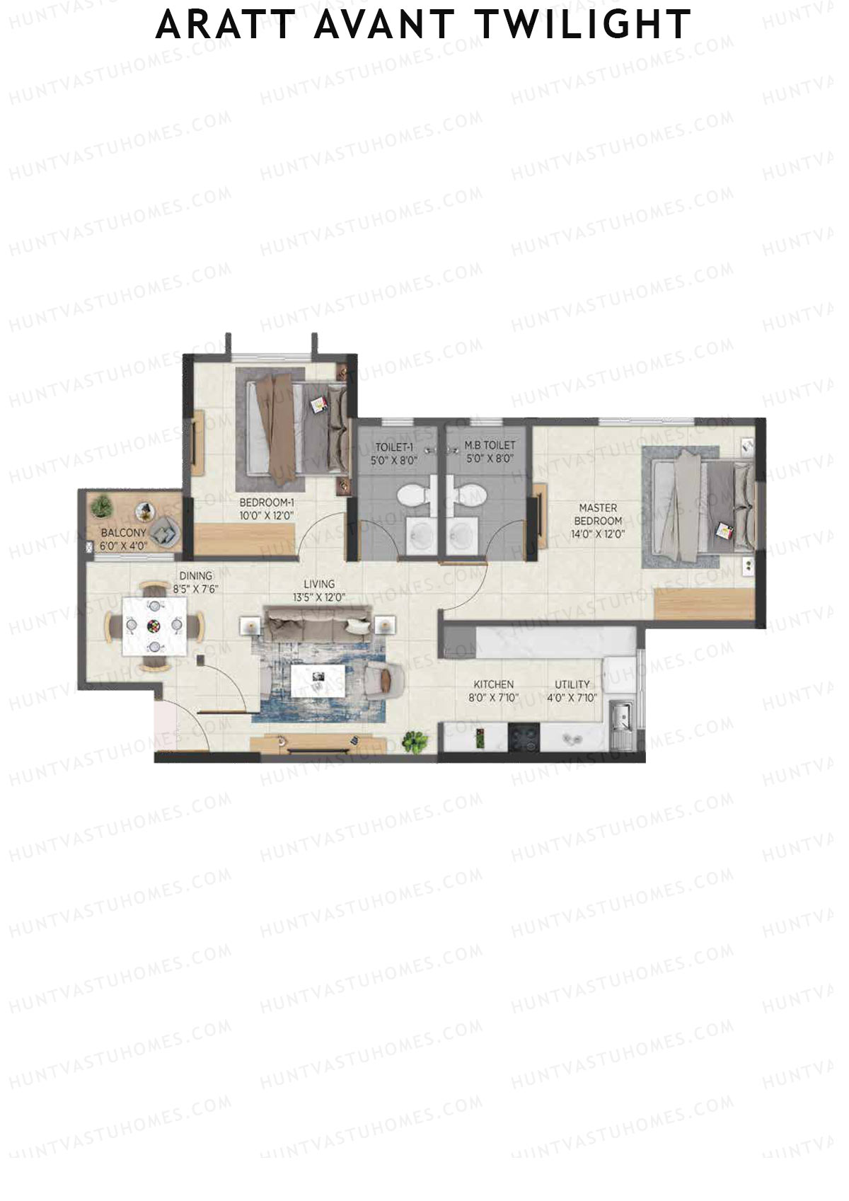 Aratt Avant Twilight Block 2 Unit 4 Floor Plan