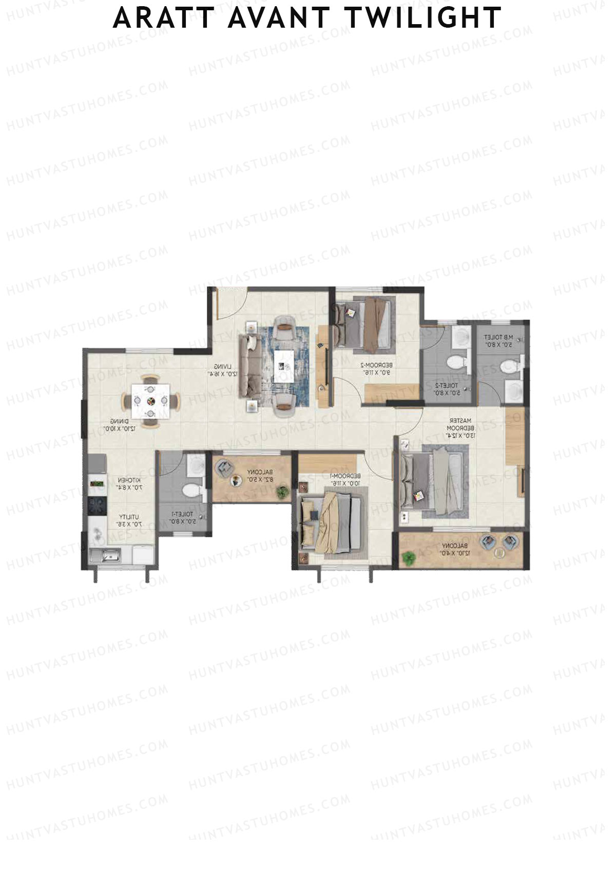 Aratt Avant Twilight Block 2 Unit 5 Floor Plan