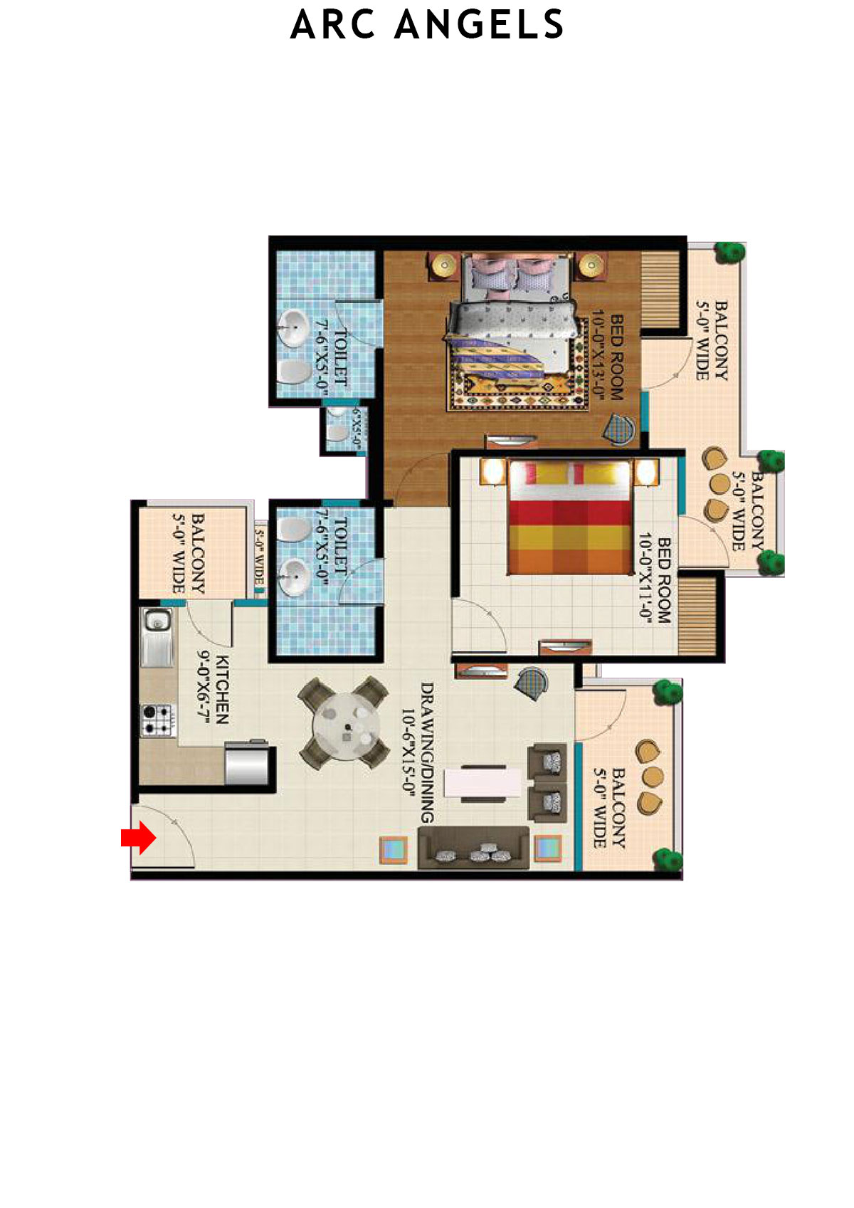 Arc Angels Tower 1 Unit 10 Floor Plan