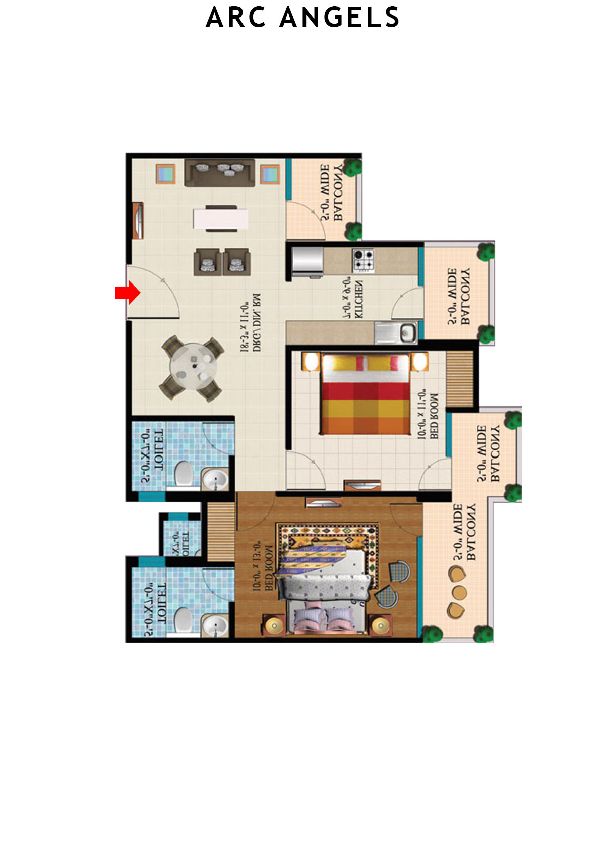 Arc Angels Tower 1 Unit 13 Floor Plan