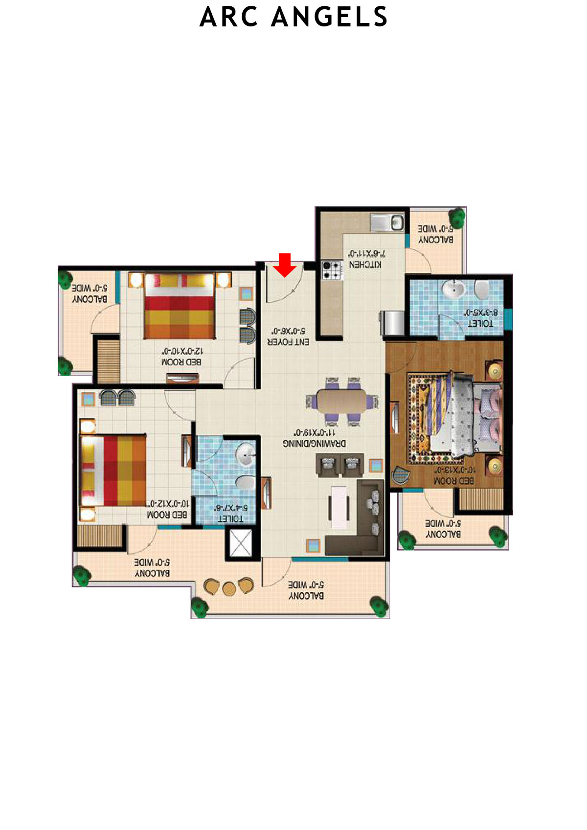 Arc Angels Tower 1 Unit 1 Floor Plan