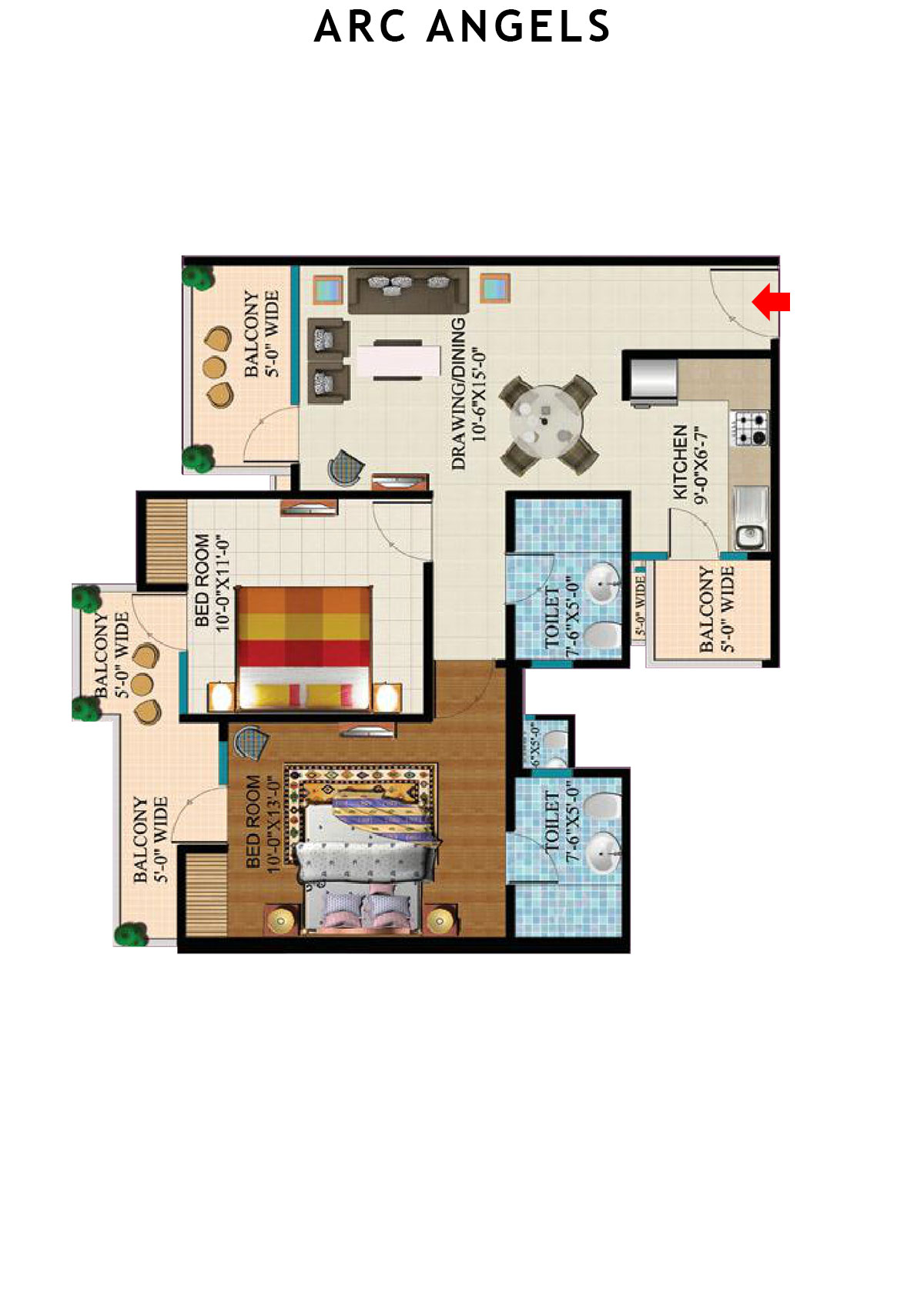 Arc Angels Tower 1 Unit 4 Floor Plan