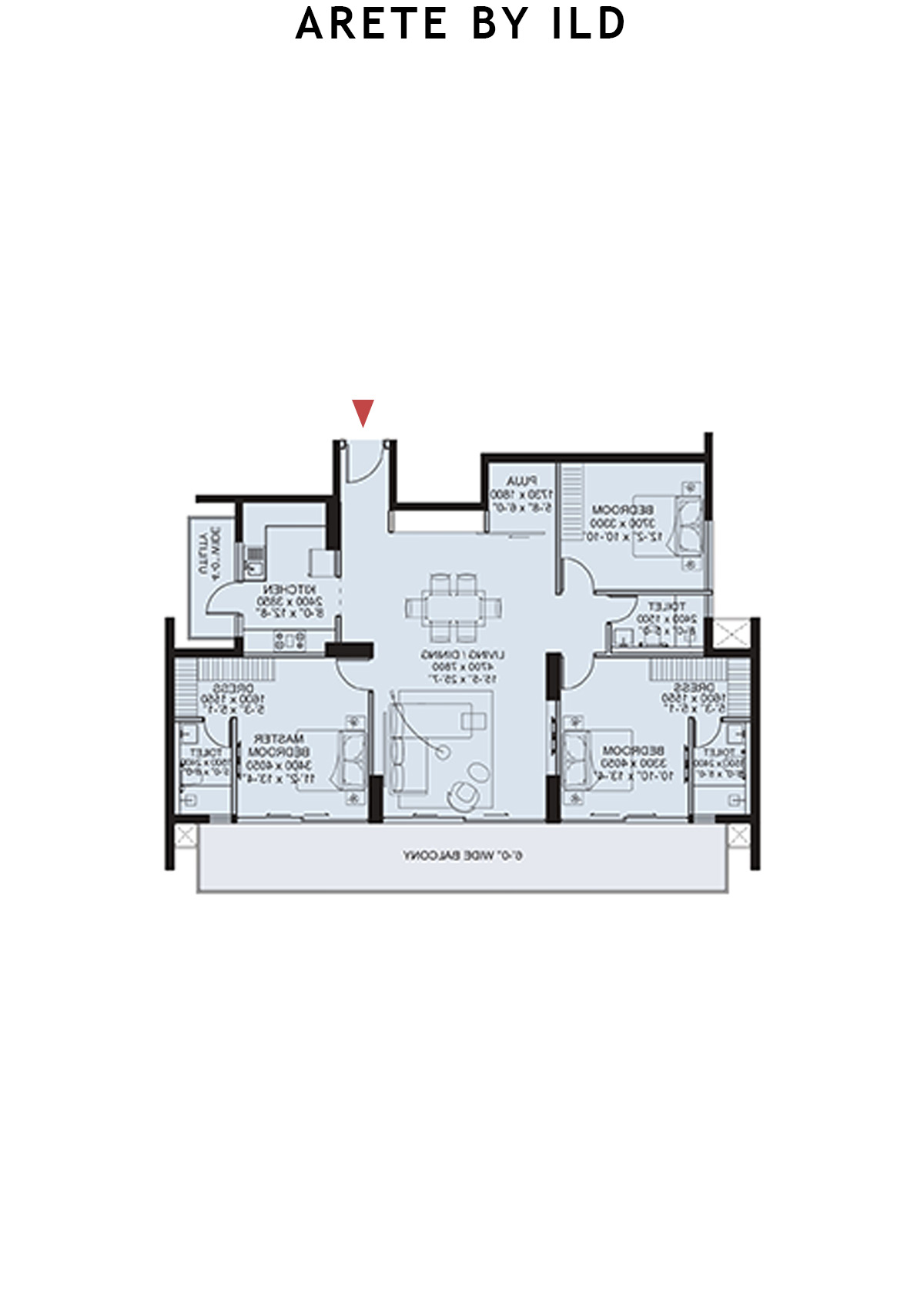 Arete By Ild Tower B Unit 2 Floor Plan