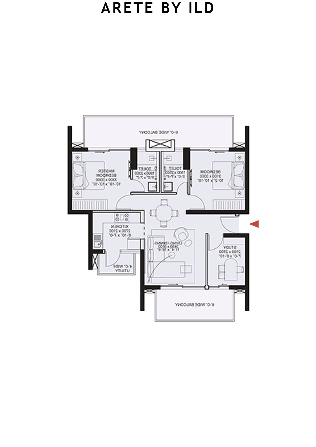 Arete By Ild Tower C Unit 3 Floor Plan