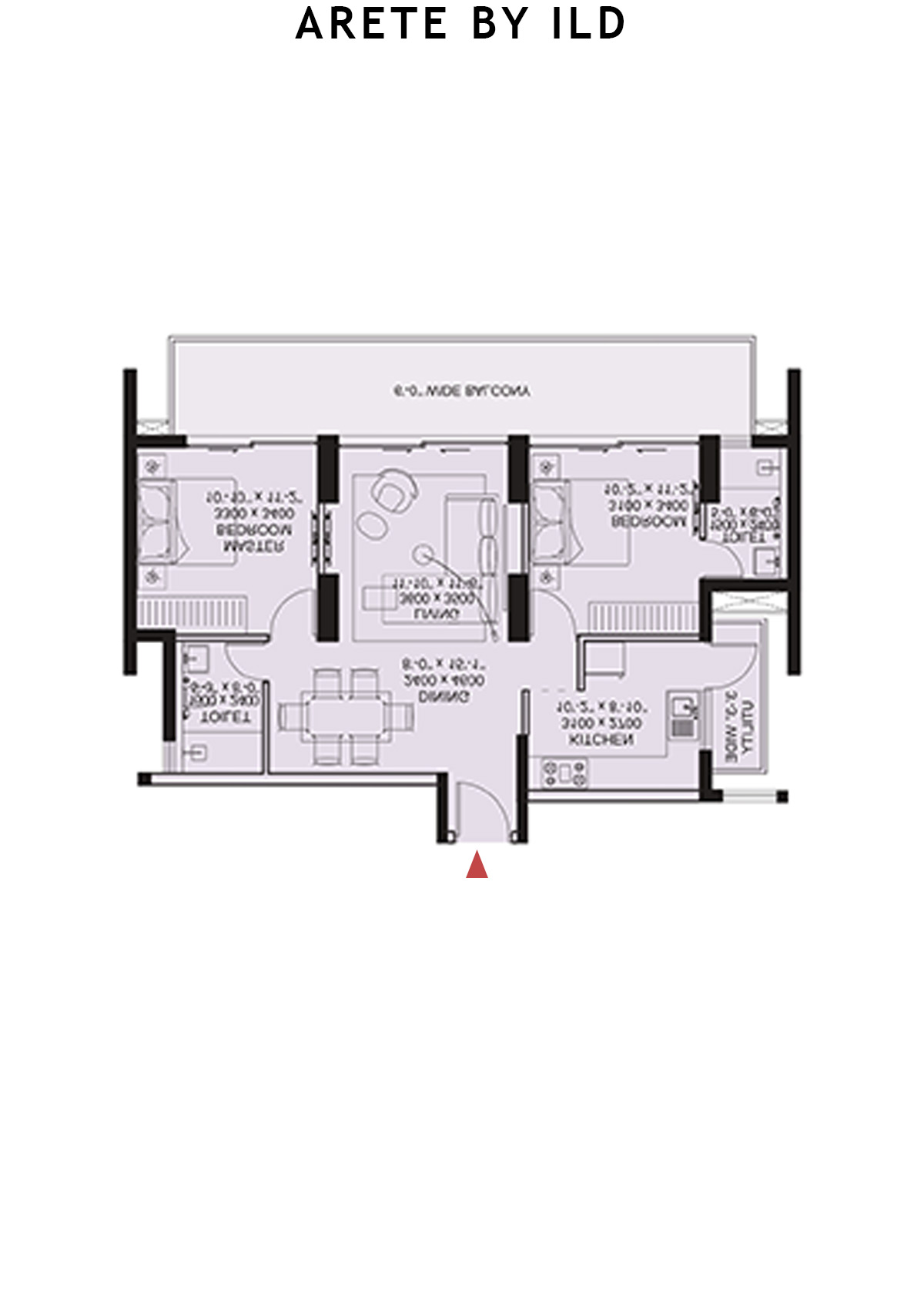 Arete By Ild Tower H Unit 2 Floor Plan