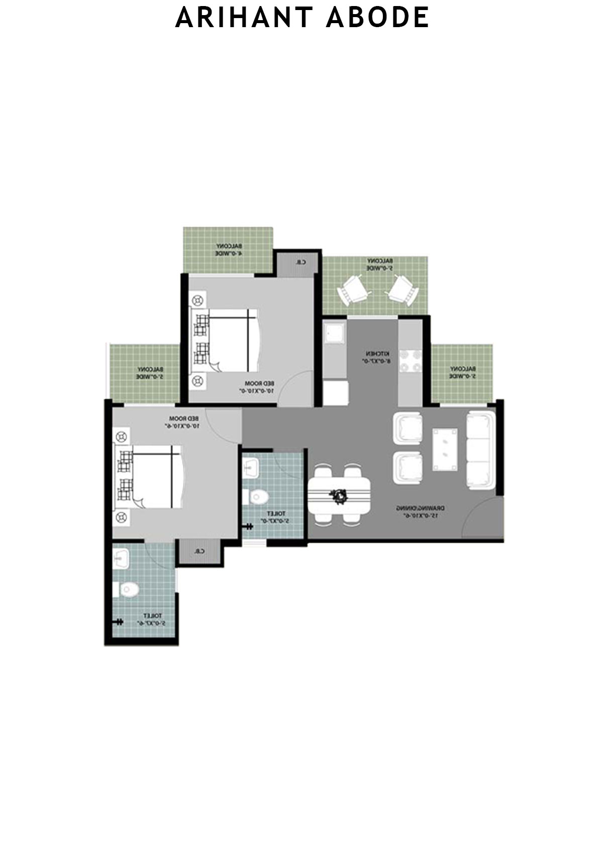 Arihant Abode Tower C Unit 4 Floor Plan
