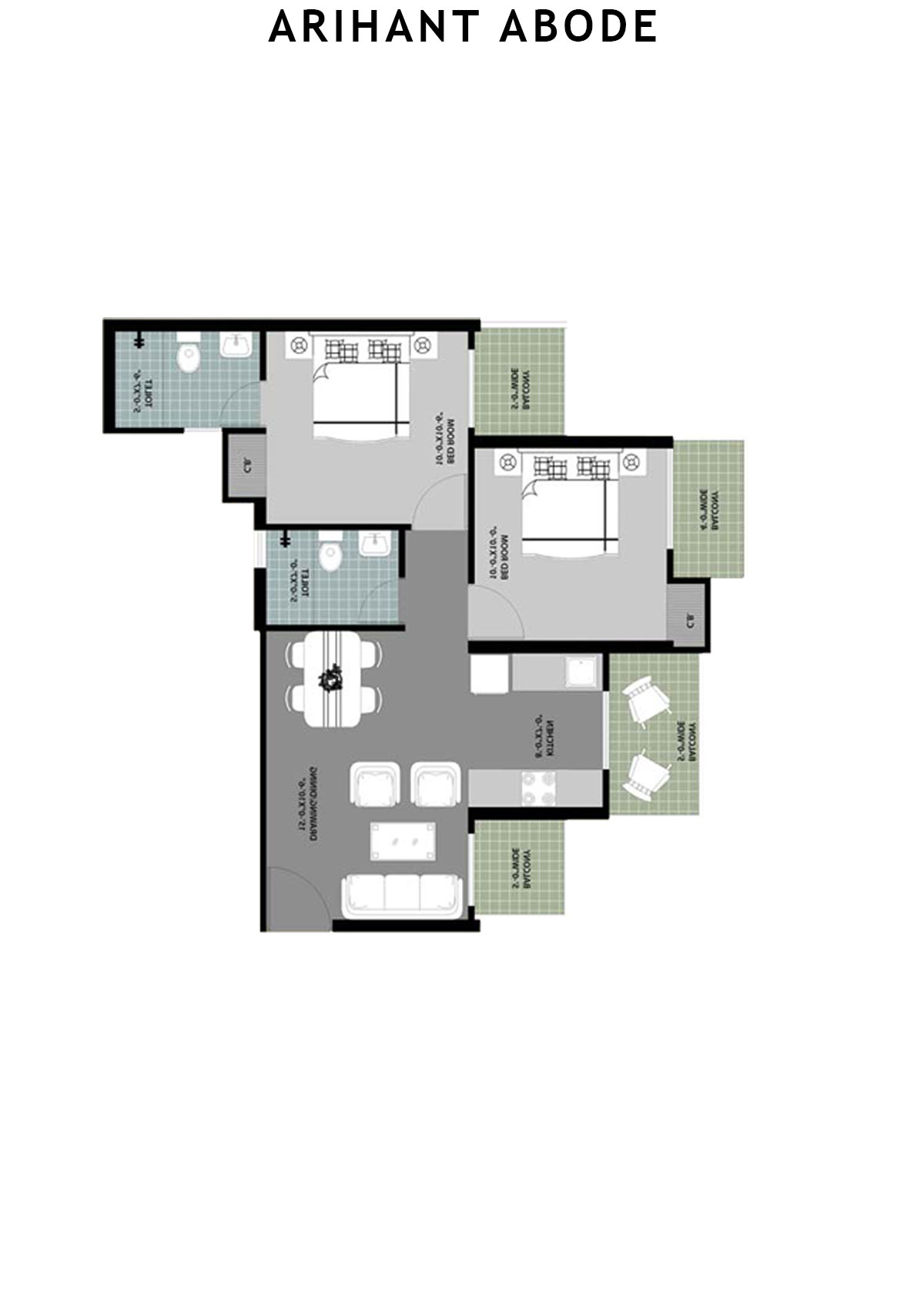 Arihant Abode Tower D Unit 4 Floor Plan