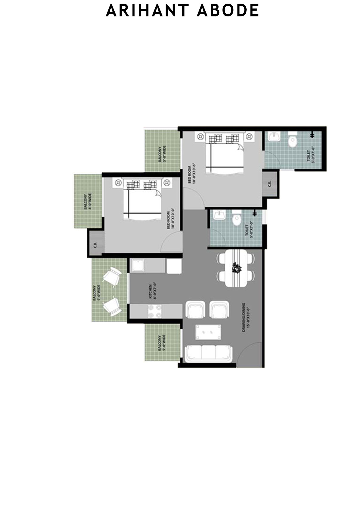 Arihant Abode Tower K Unit 1 Floor Plan