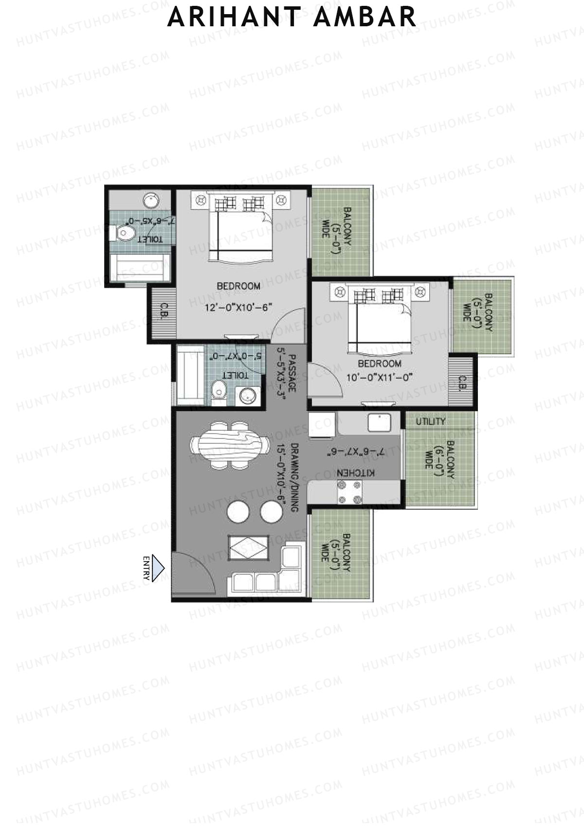 Arihant Ambar Tower A Unit 1 Floor Plan