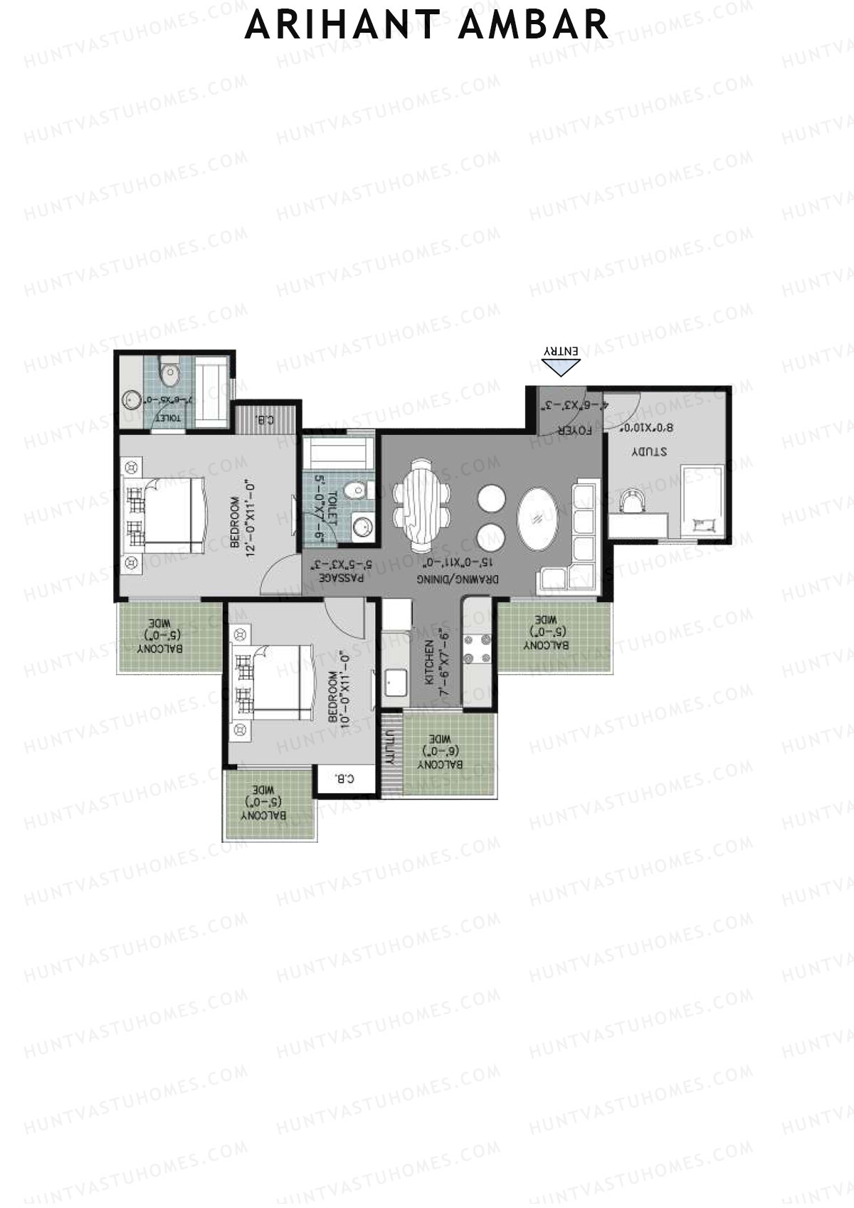 Arihant Ambar Tower A Unit 4 Floor Plan