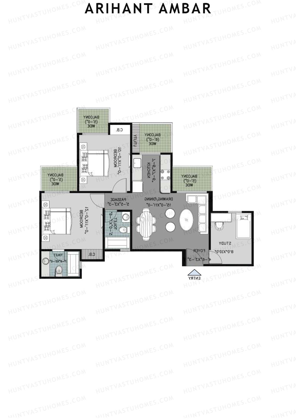 Arihant Ambar Tower A Unit 5 Floor Plan
