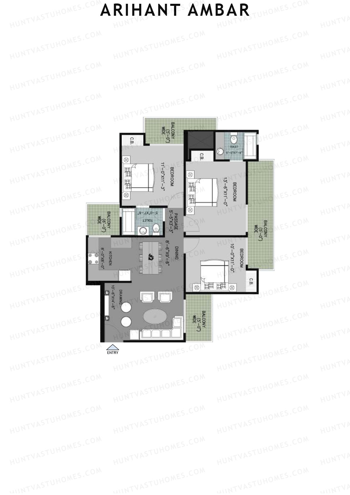 Arihant Ambar Tower A Unit 7 Floor Plan