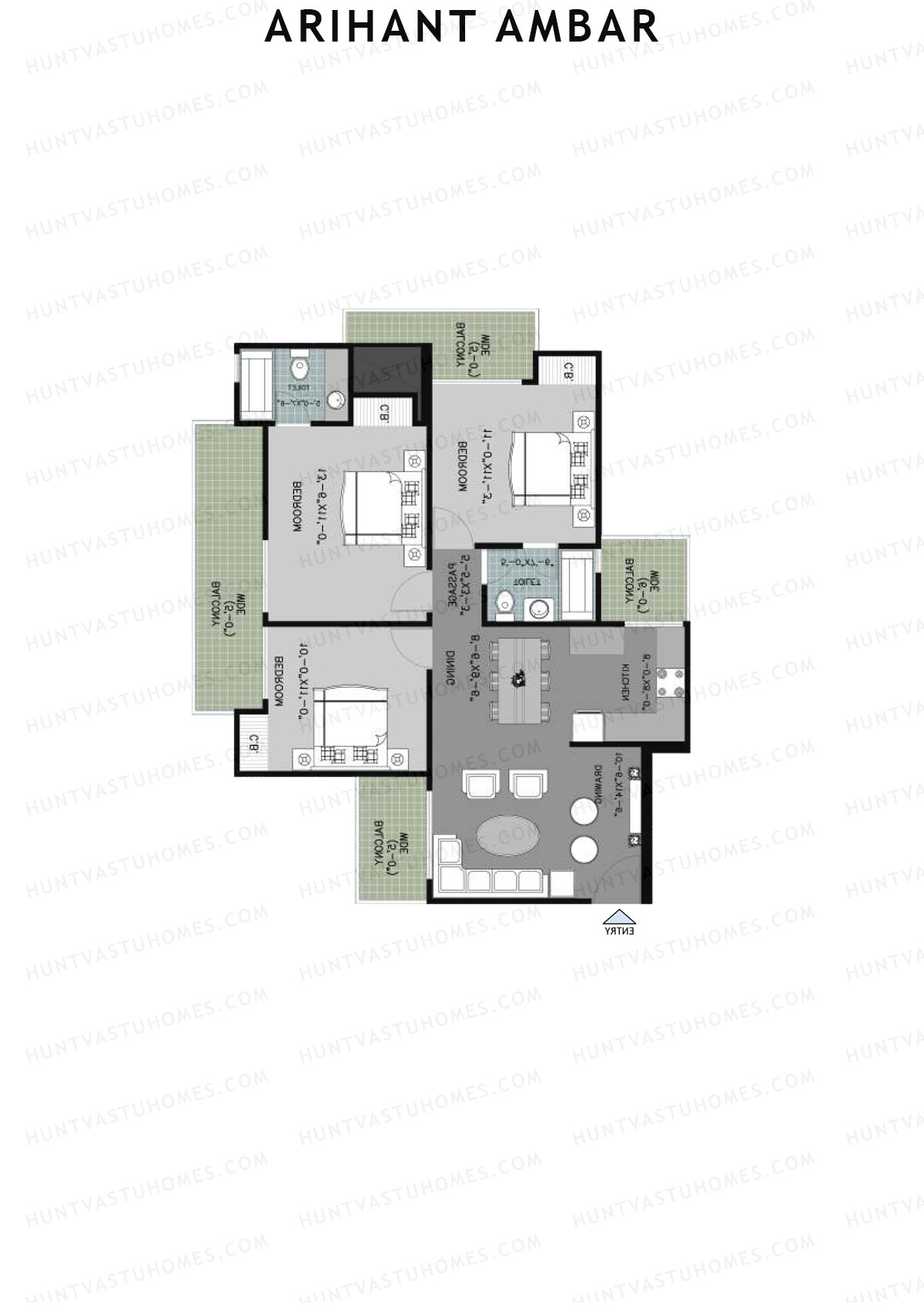 Arihant Ambar Tower B Unit 2 Floor Plan