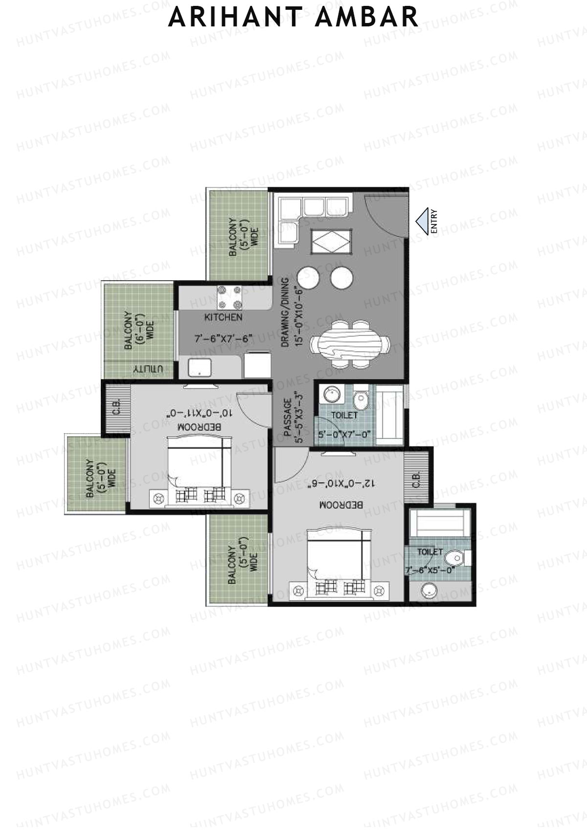 Arihant Ambar Tower C Unit 1 Floor Plan