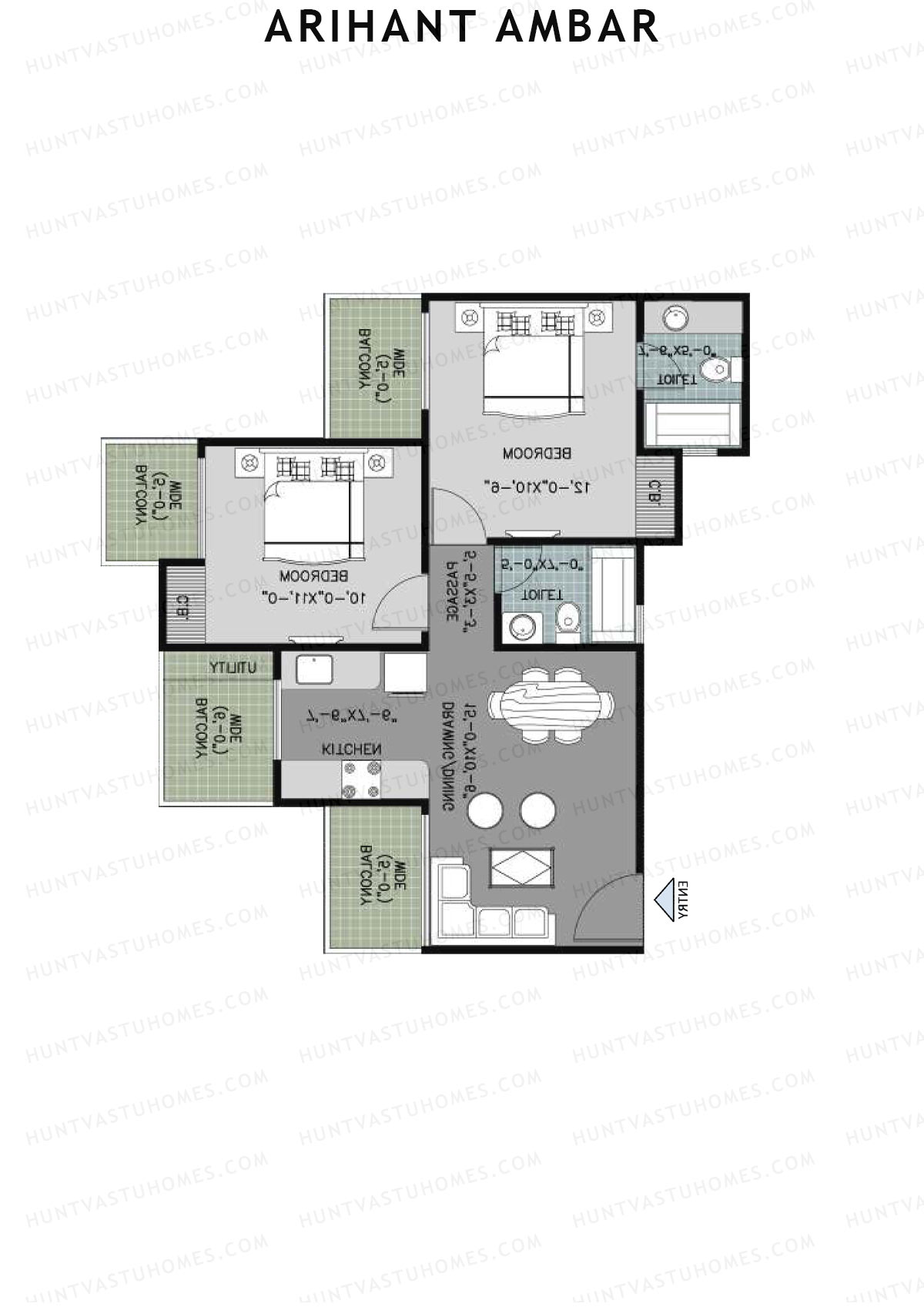 Arihant Ambar Tower C Unit 8 Floor Plan