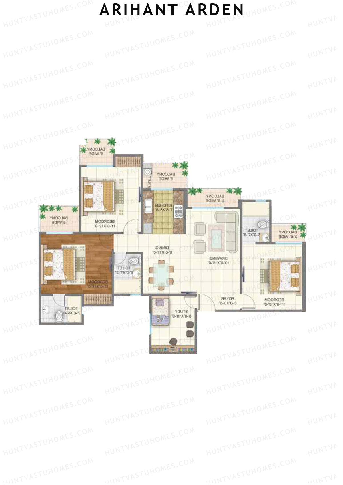 Arihant Arden Tower B Unit 1 Floor Plan