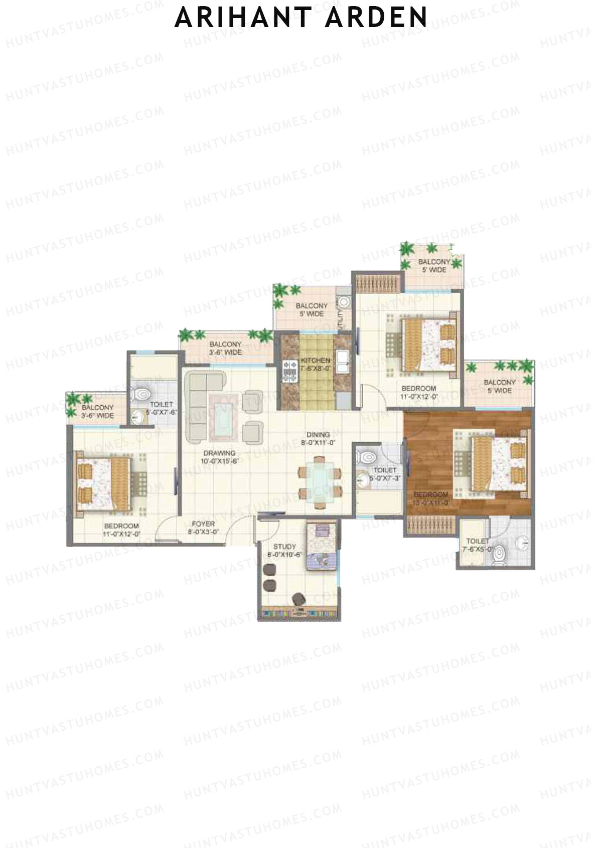 Arihant Arden Tower B Unit 2 Floor Plan