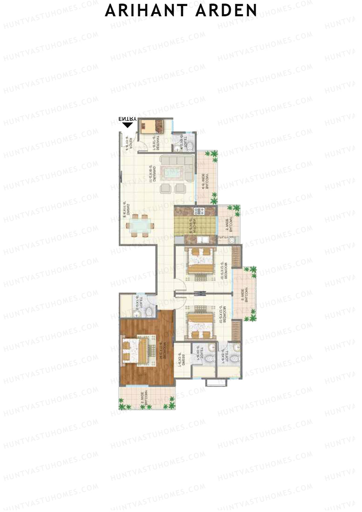 Arihant Arden Tower B Unit 4 Floor Plan