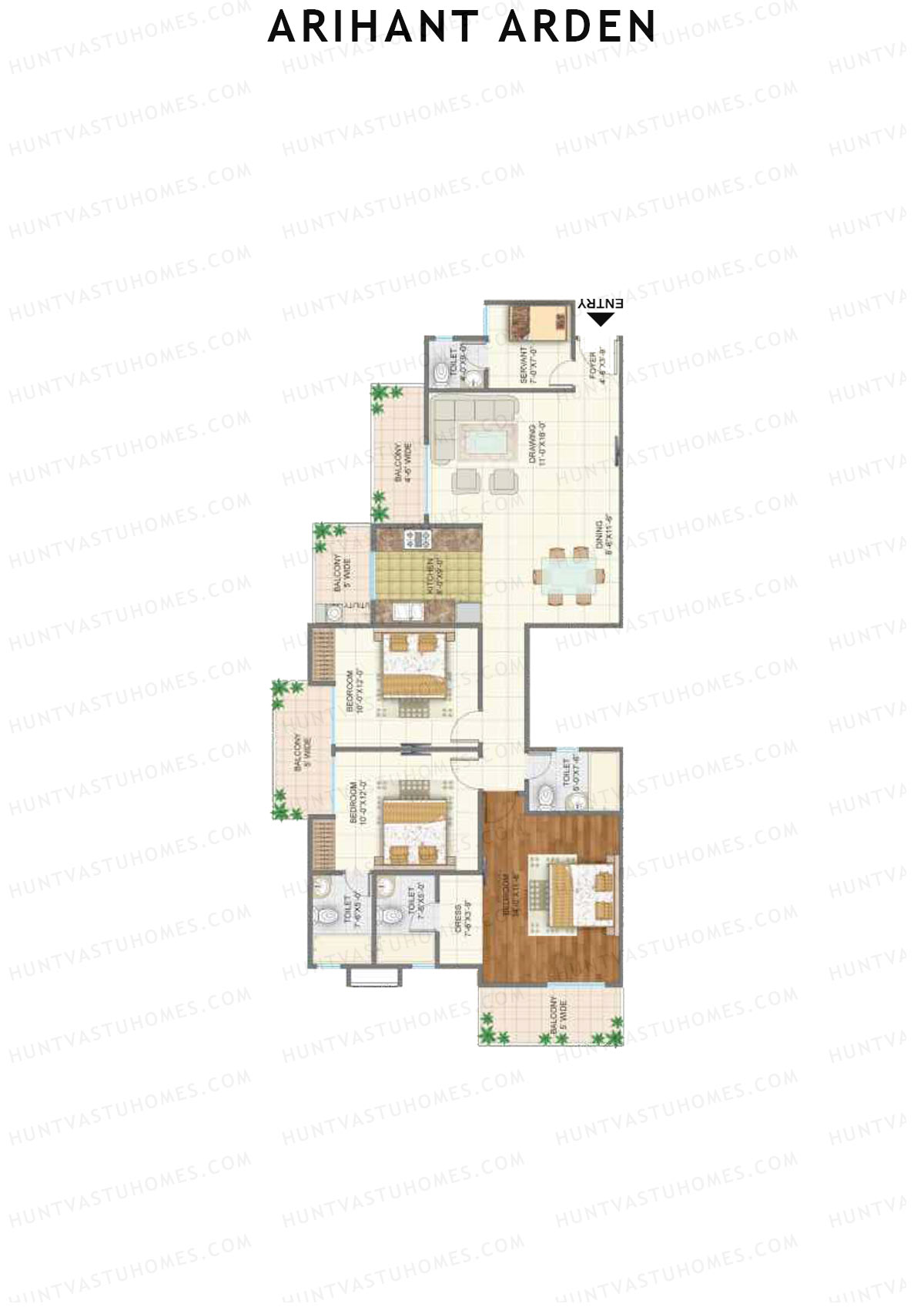 Arihant Arden Tower B Unit 5 Floor Plan