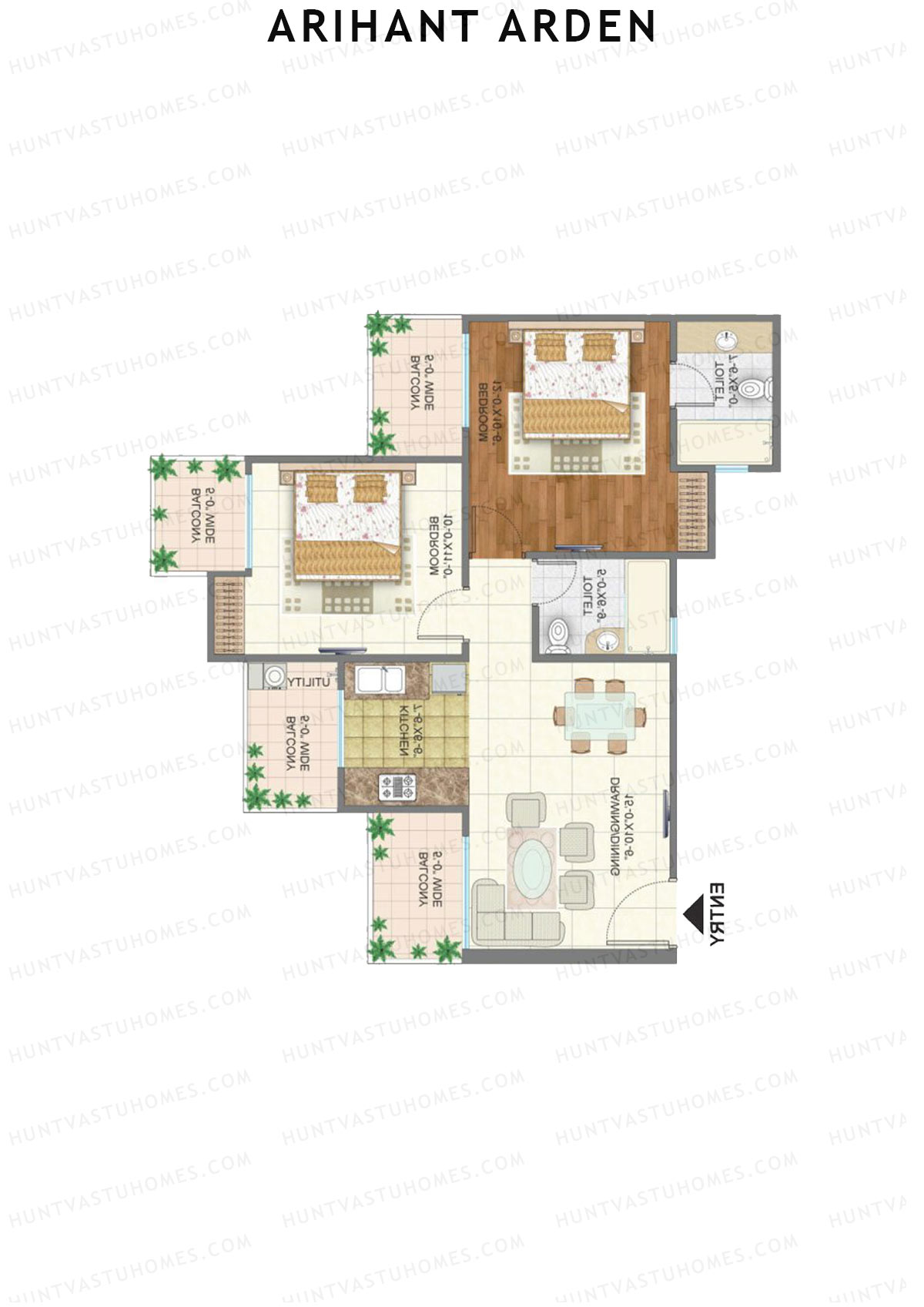 Arihant Arden Tower C Unit 2 Floor Plan