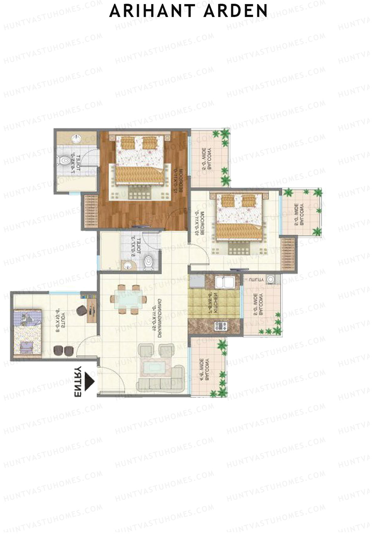 Arihant Arden Tower C Unit 3 Floor Plan