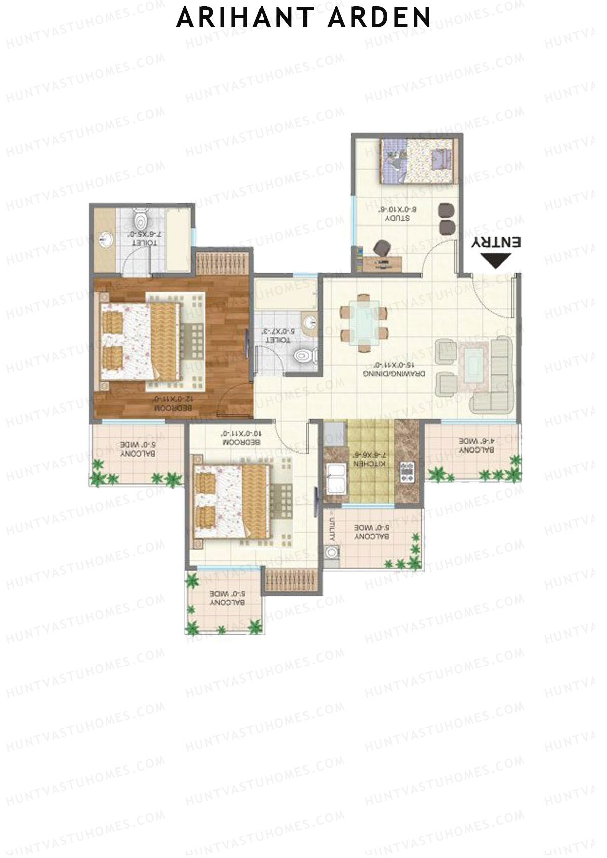 Arihant Arden Tower C Unit 6 Floor Plan